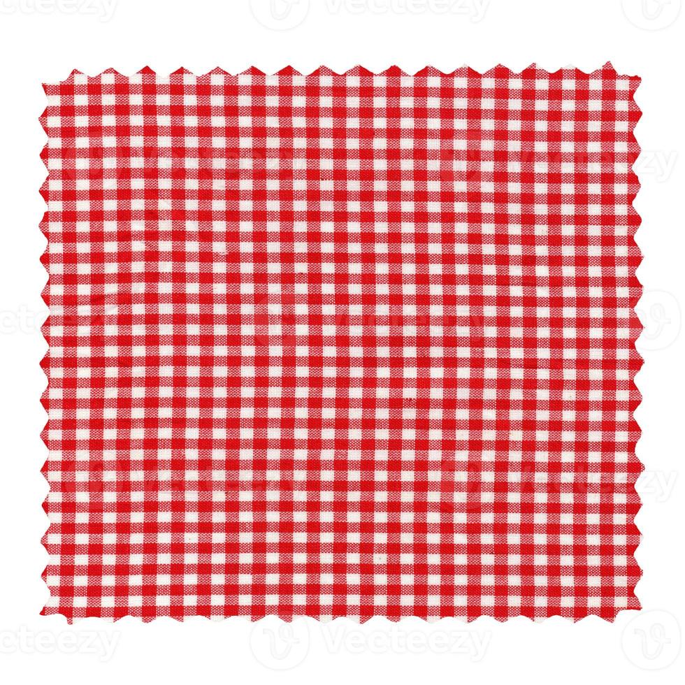 Chequered fabric swatch isolated photo