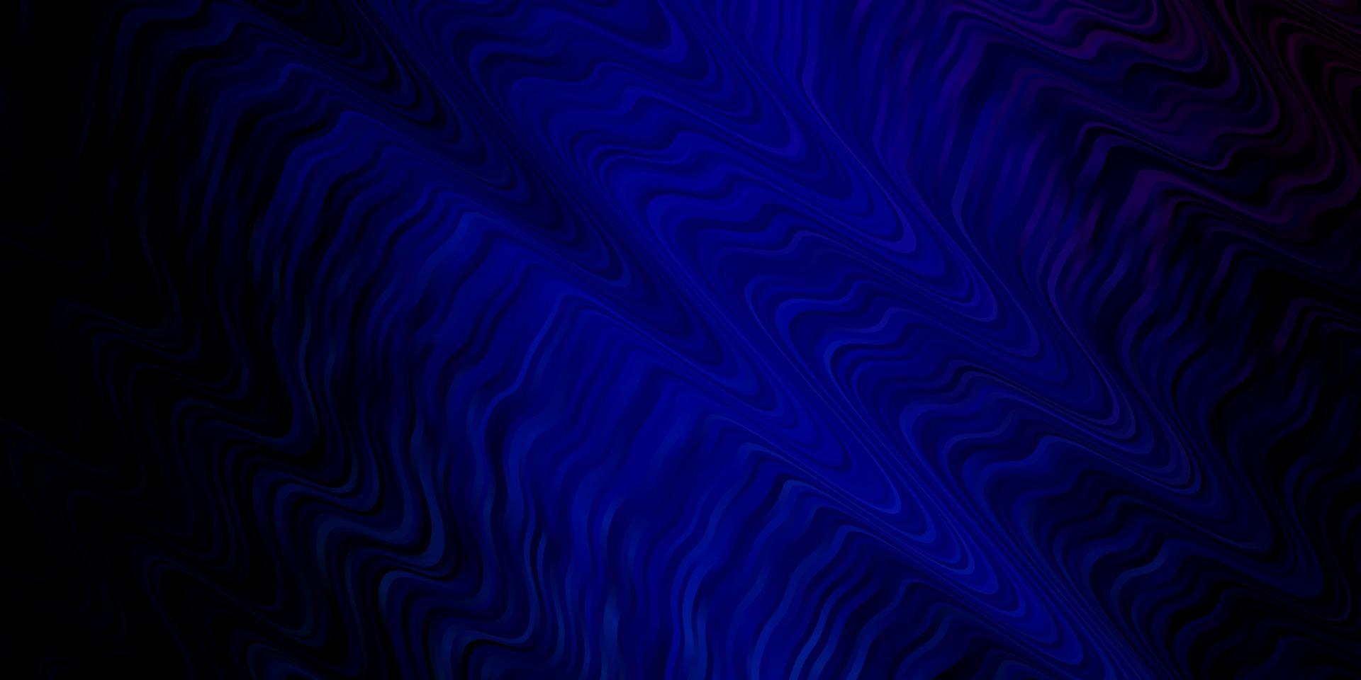 Dark Pink, Blue vector background with bent lines.