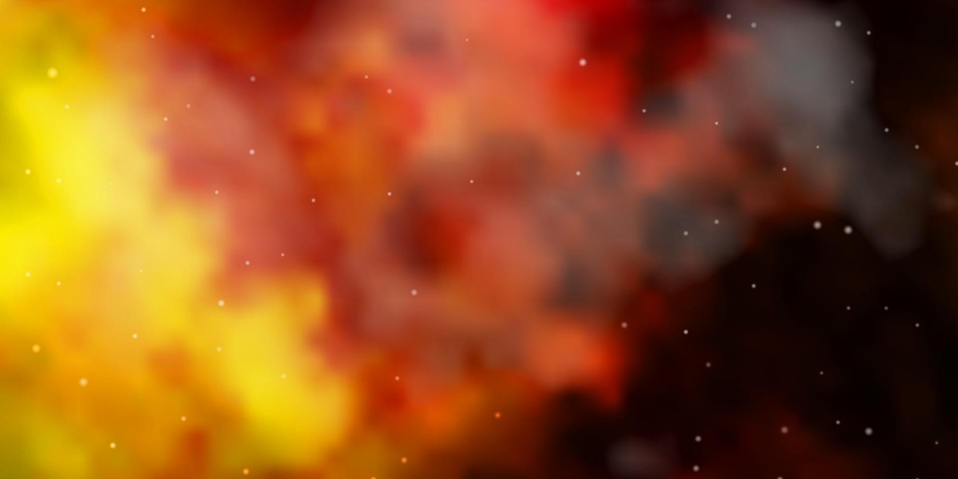Dark Yellow vector template with neon stars.