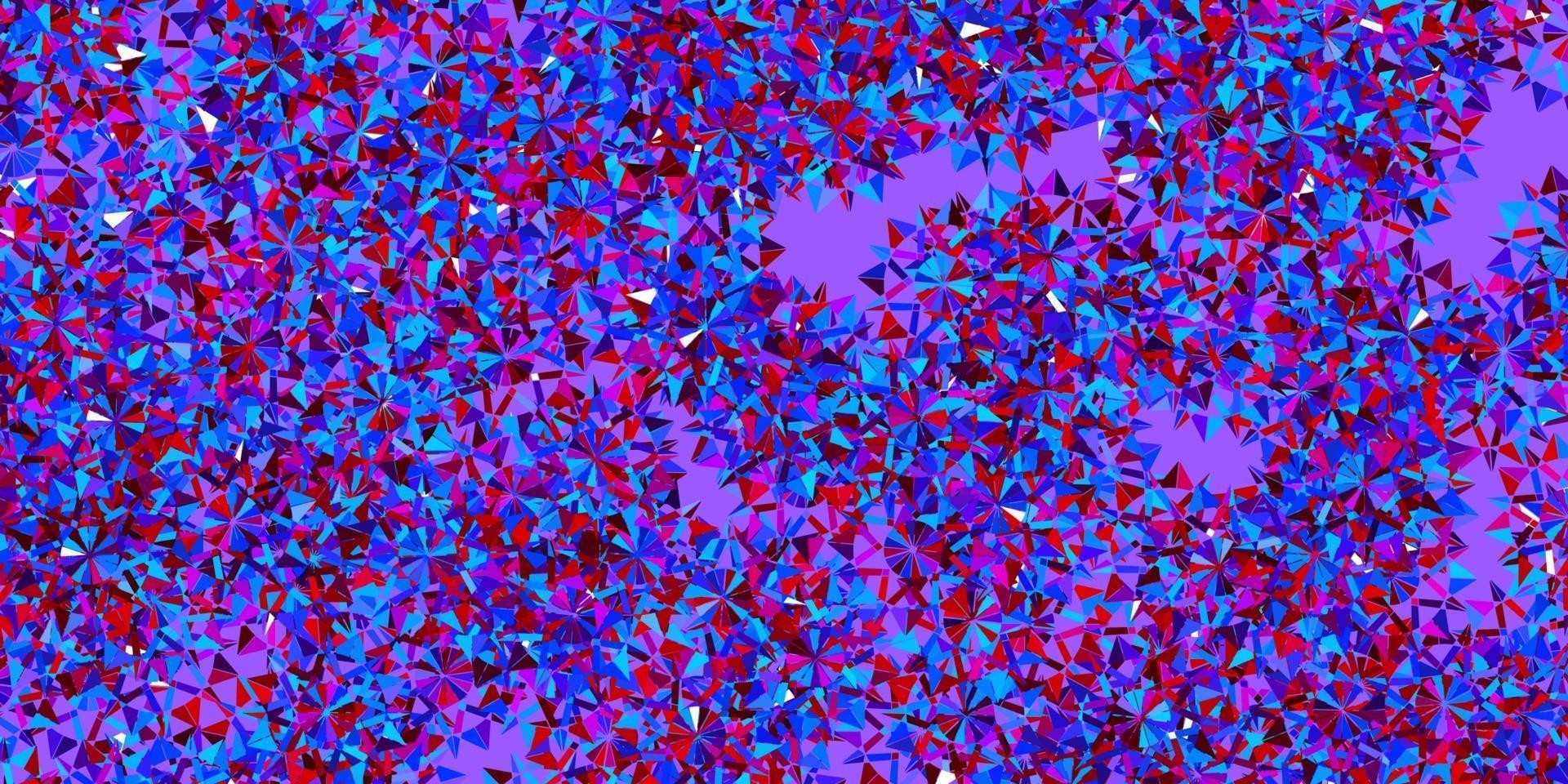 Light Blue, Red vector background with christmas snowflakes.