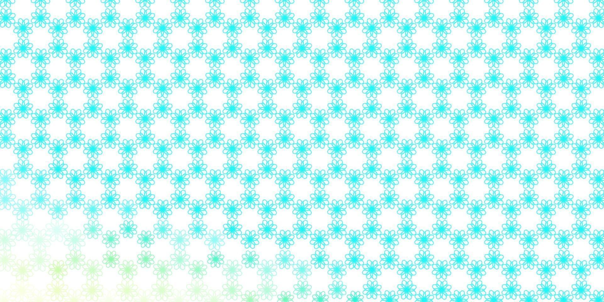 Light Blue, Green vector pattern with curves.