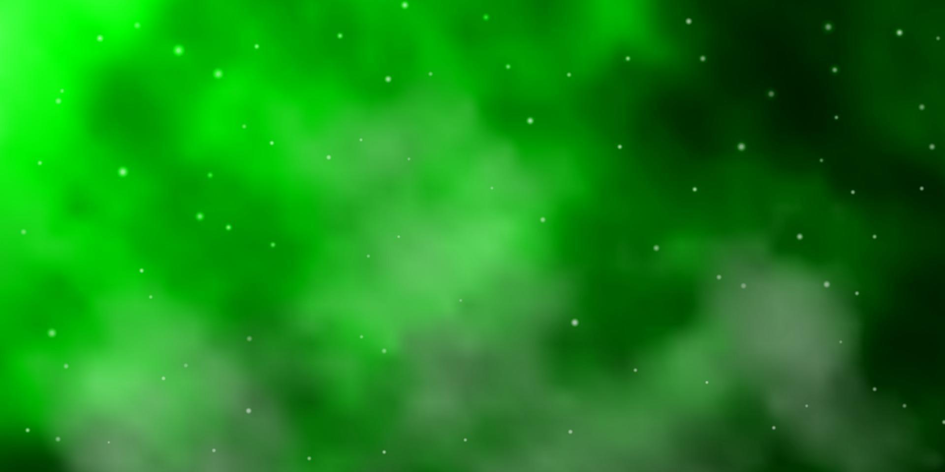 patrón de vector verde claro con estrellas abstractas.