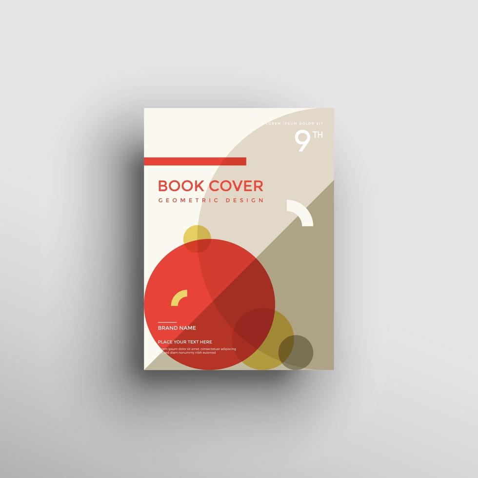 Brochure background with geometric shapes, book cover design vector