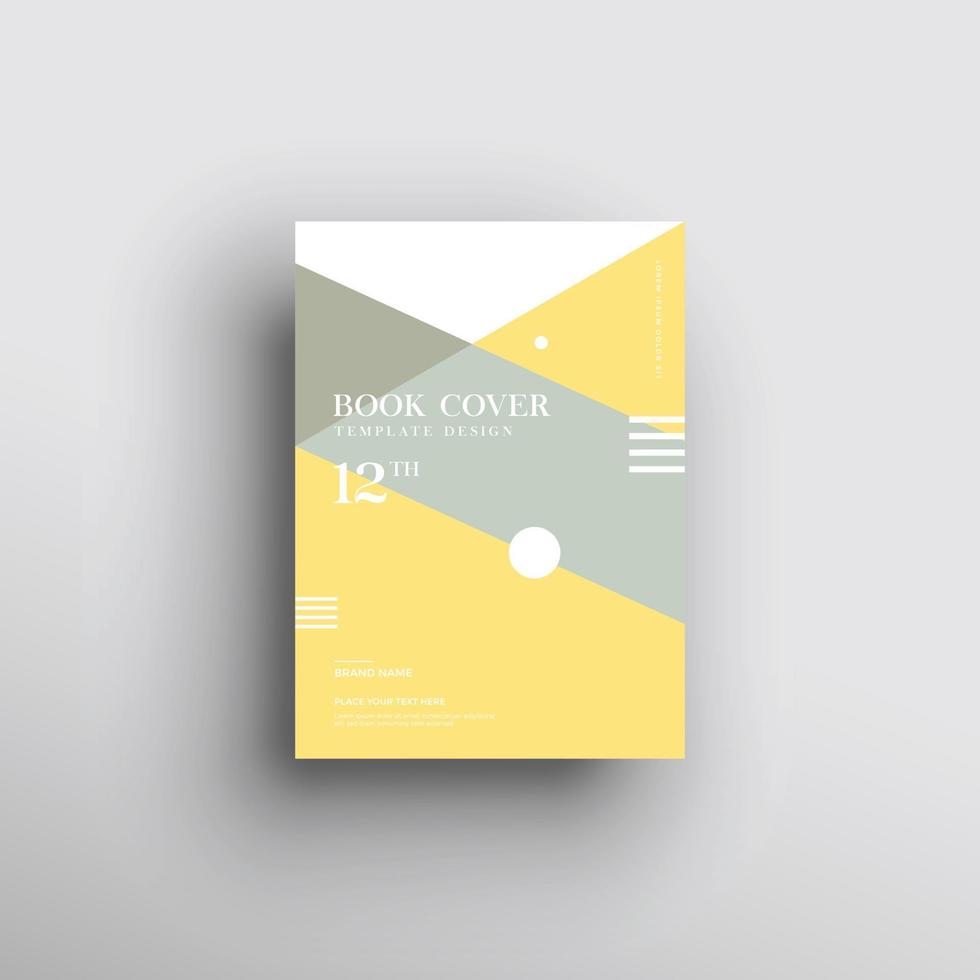 Fondo de folleto con formas geométricas, diseño de portada de libro. vector