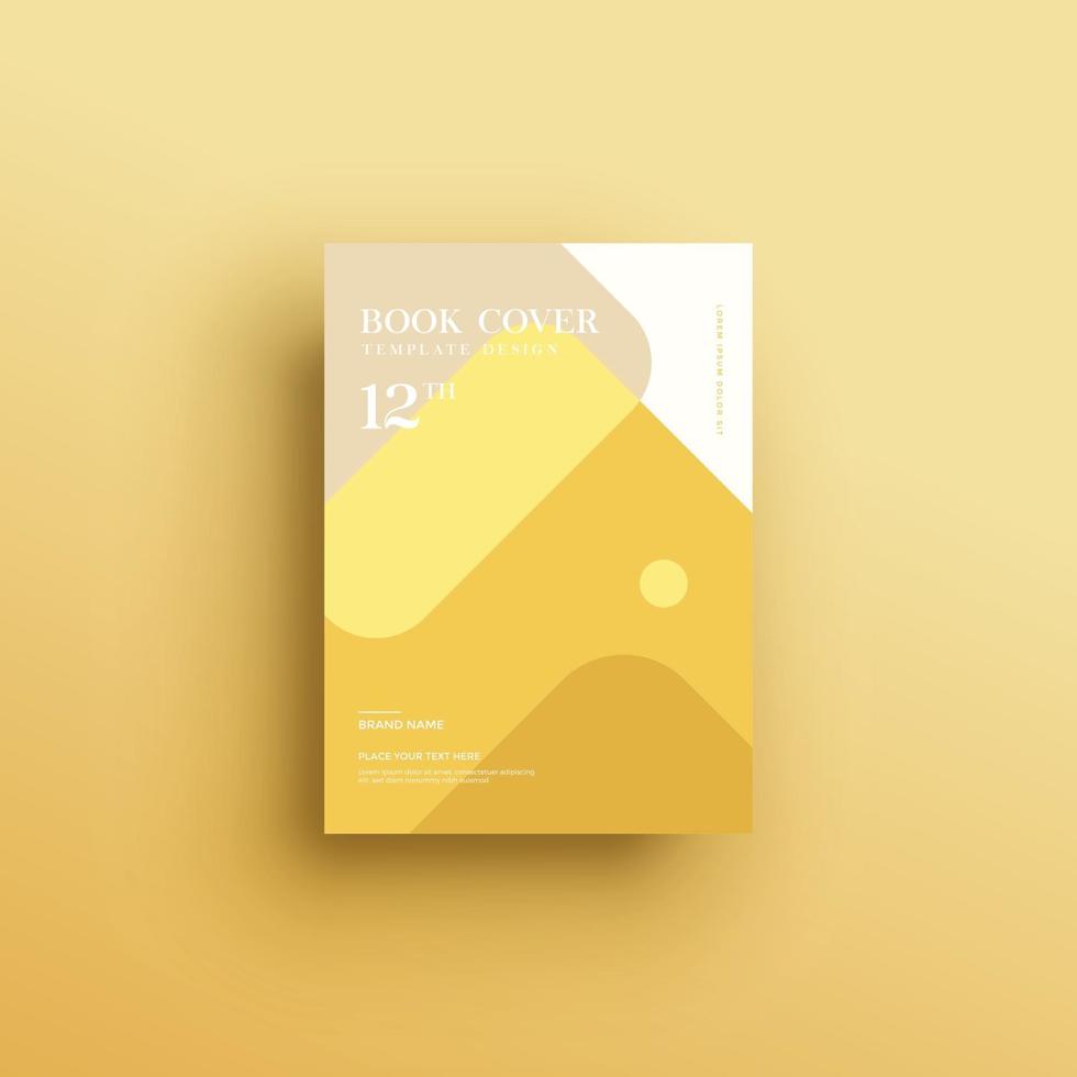 Fondo de folleto con formas geométricas, diseño de portada de libro. vector