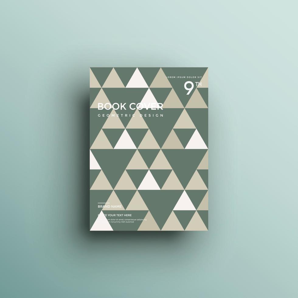 Brochure background with geometric shapes, book cover design vector