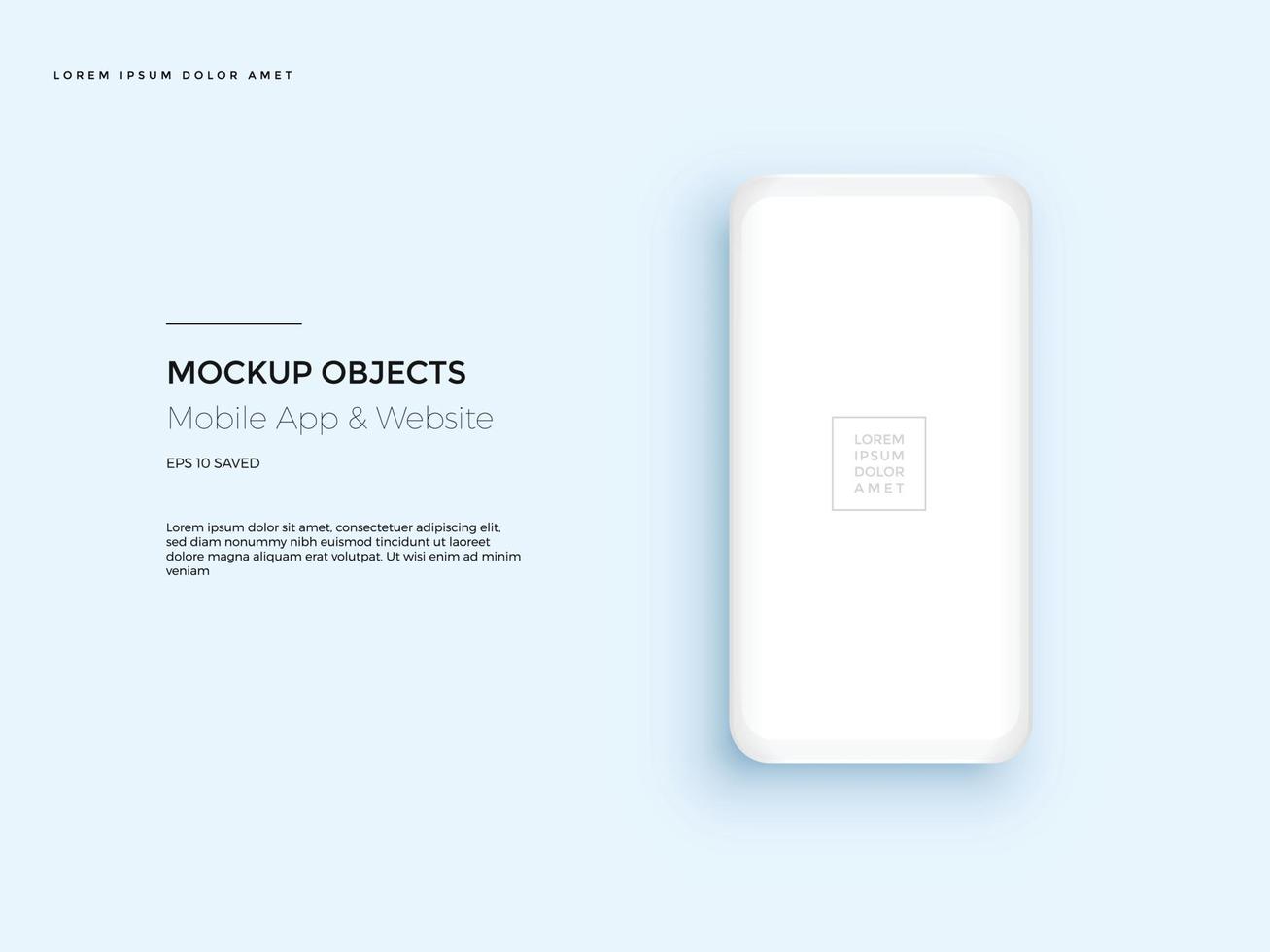 Realistic smartphone mockup. vector