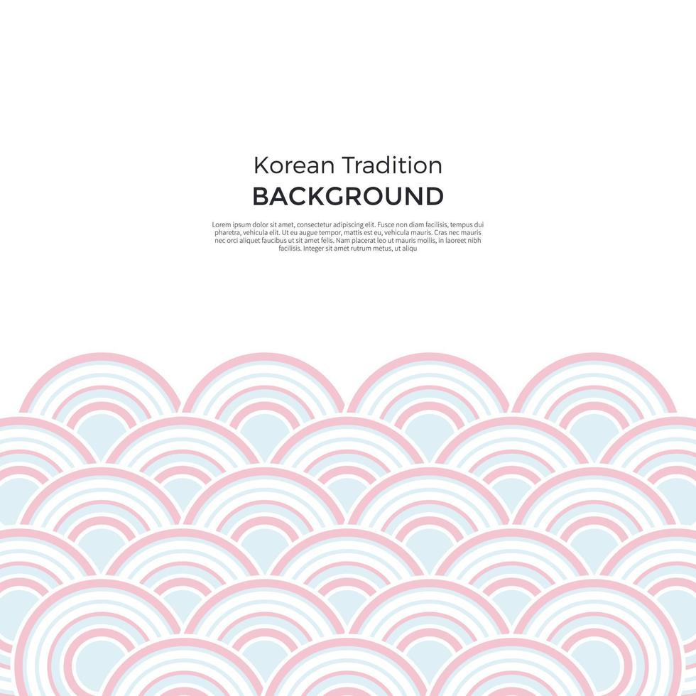 Korean traditional New Year background, korean patterns vector