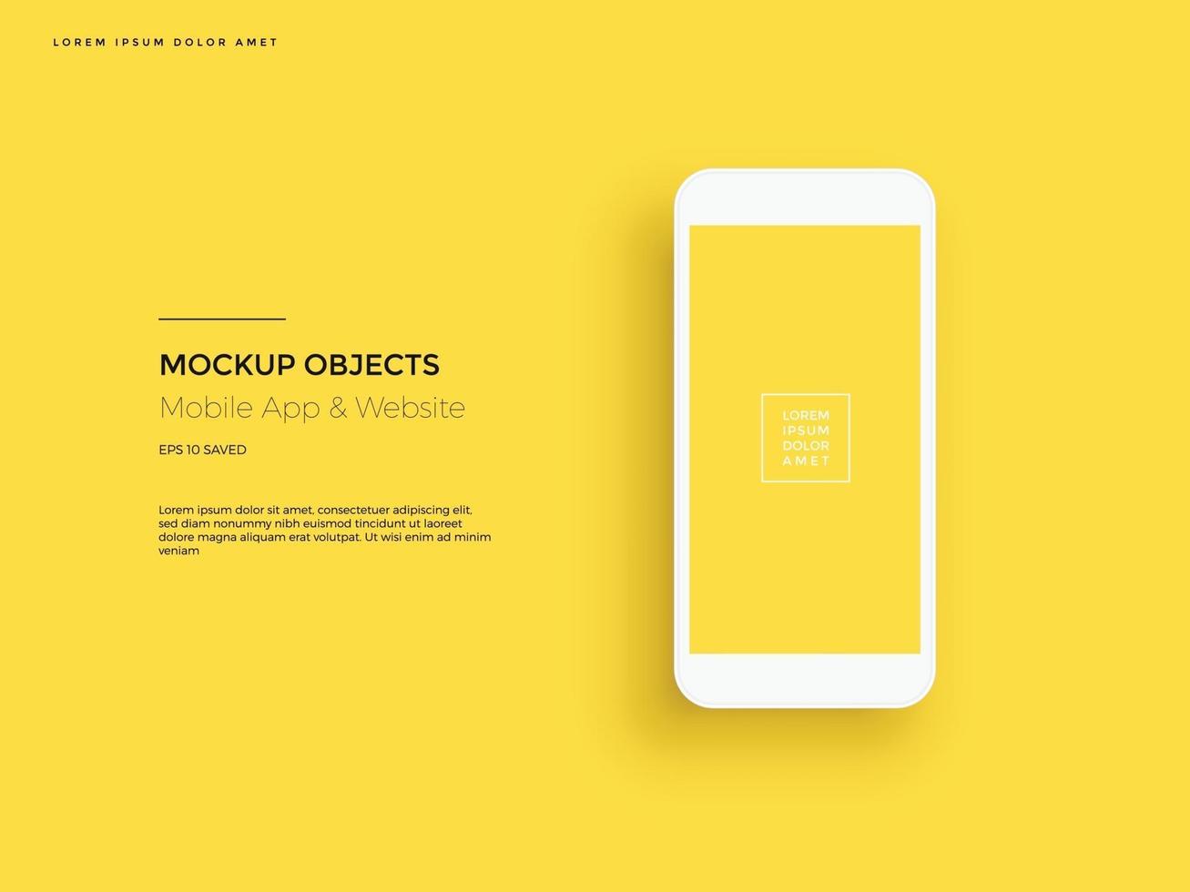 Realistic smartphone mockup. vector