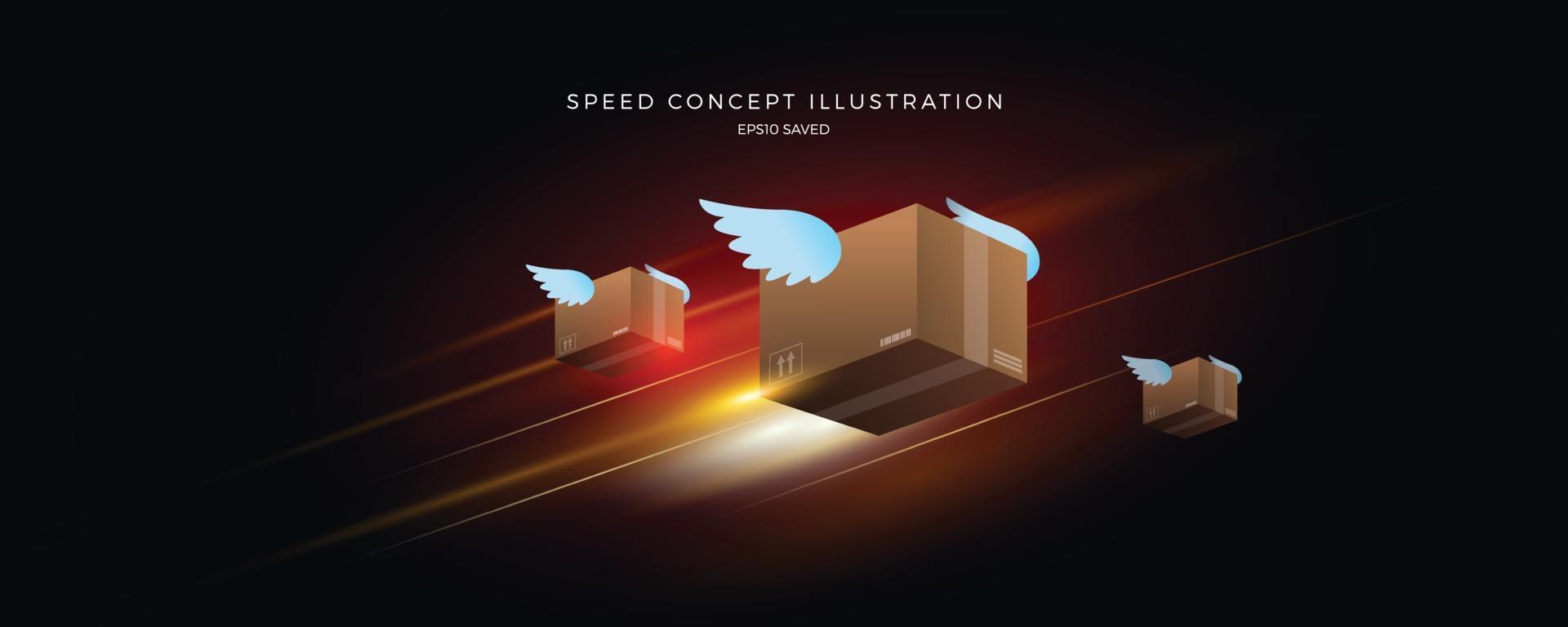 speed concept illustration, fast background vector