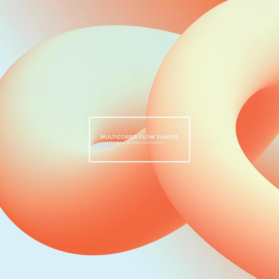 abstract background, multicored flow shapes vector
