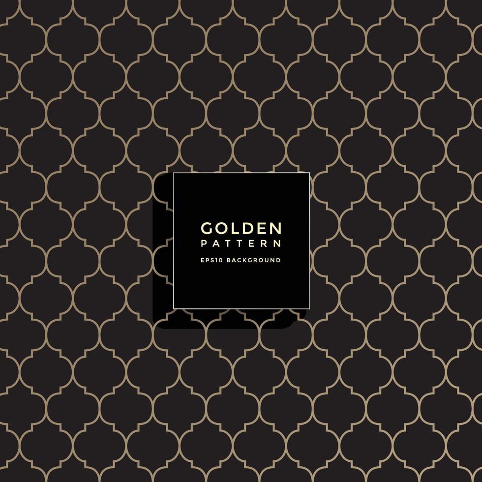 Luxury golden geometric pattern, abstract pattern background vector