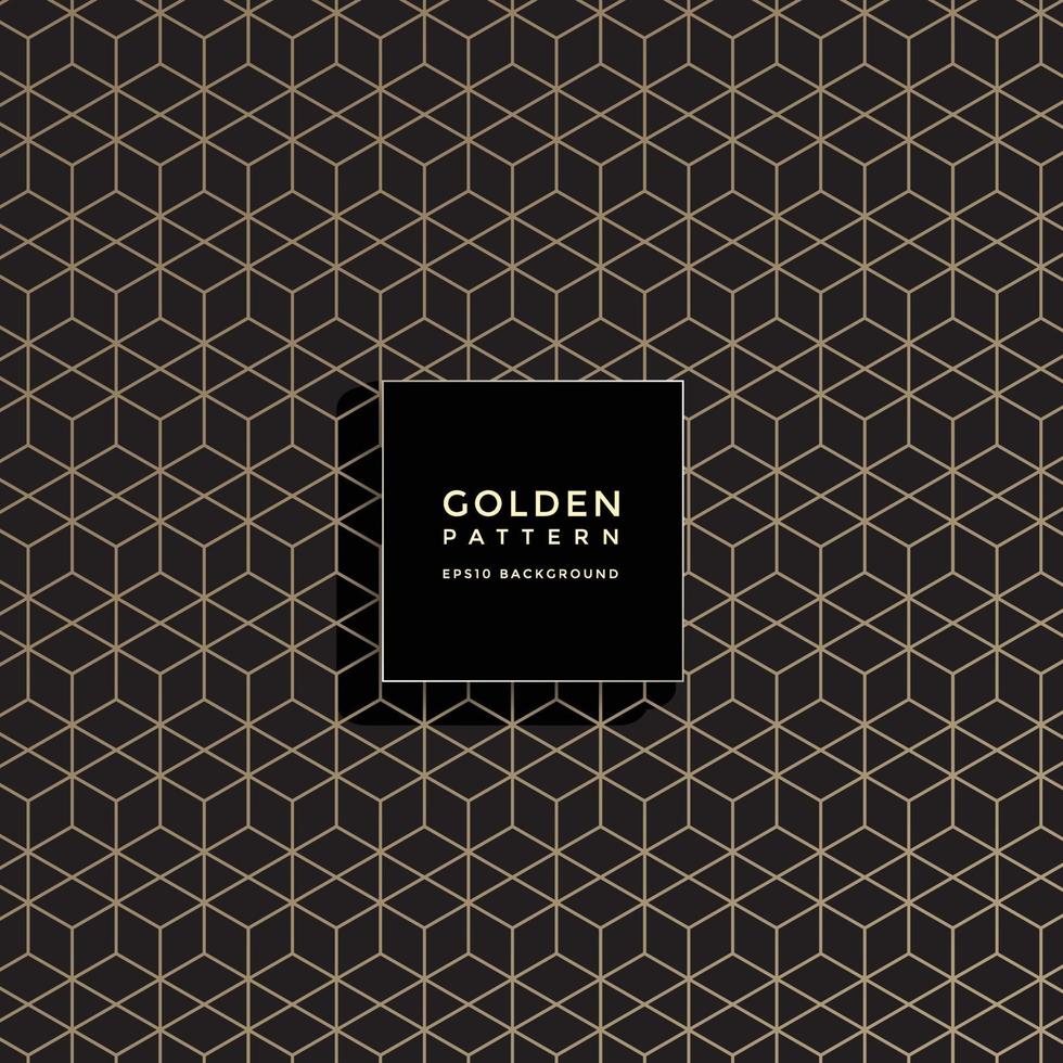 Luxury golden geometric pattern, abstract pattern background vector