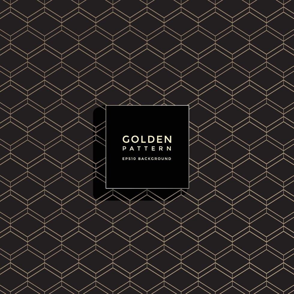 Luxury golden geometric pattern, abstract pattern background vector