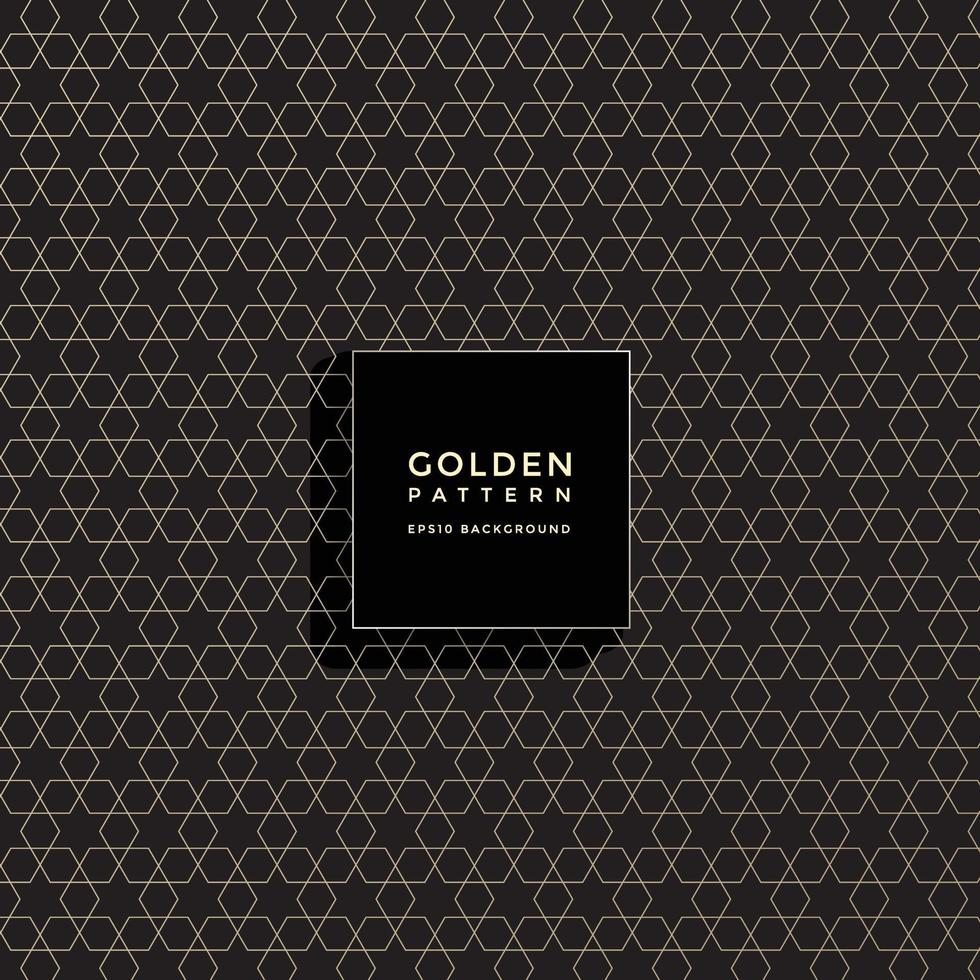 Luxury golden geometric pattern, abstract pattern background vector