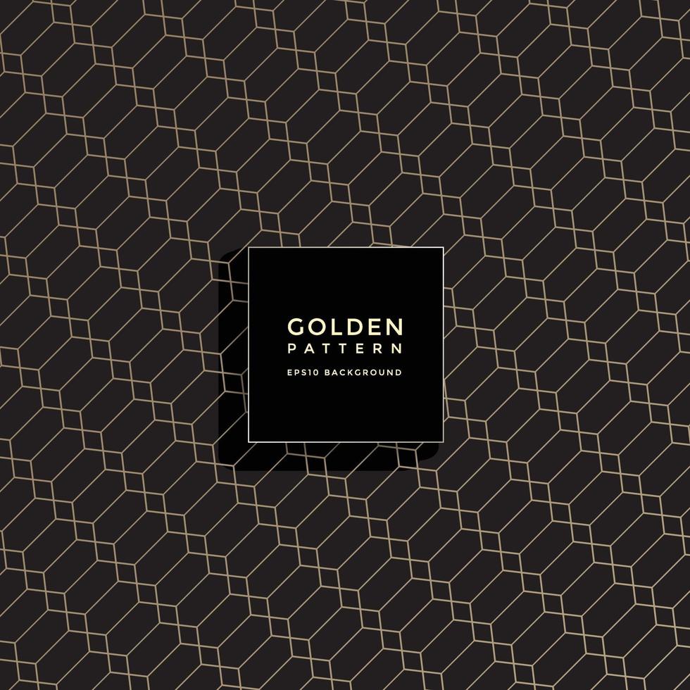 Luxury golden geometric pattern, abstract pattern background vector