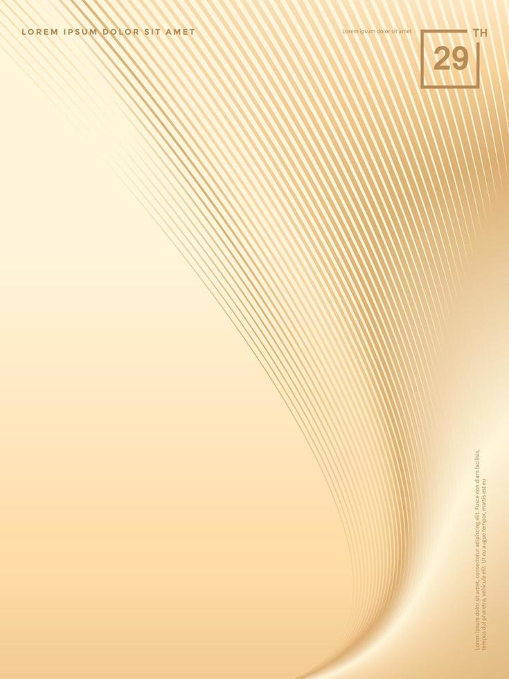 Fondo abstracto de líneas de oro de lujo, fondo de folleto vector