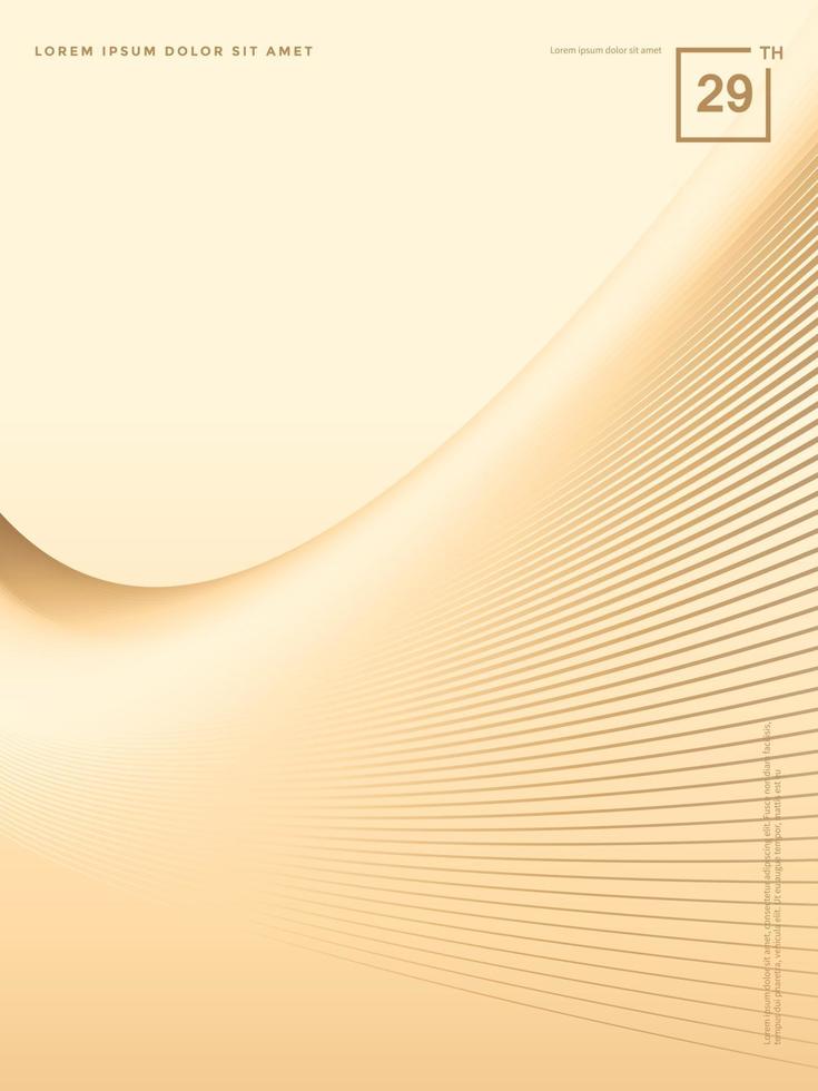 Abstract background of luxury gold lines, brochure background vector