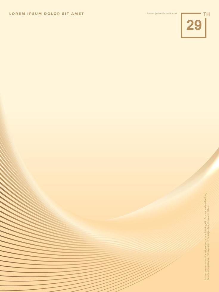 Abstract background of luxury gold lines, brochure background vector
