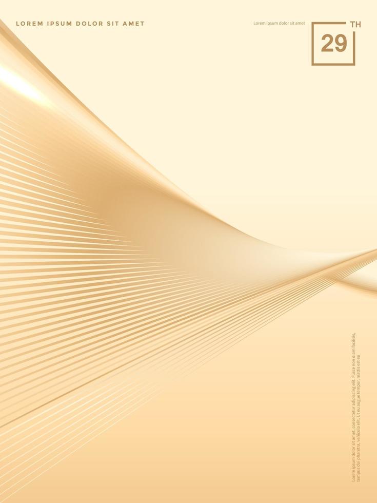 Abstract background of luxury gold lines, brochure background vector