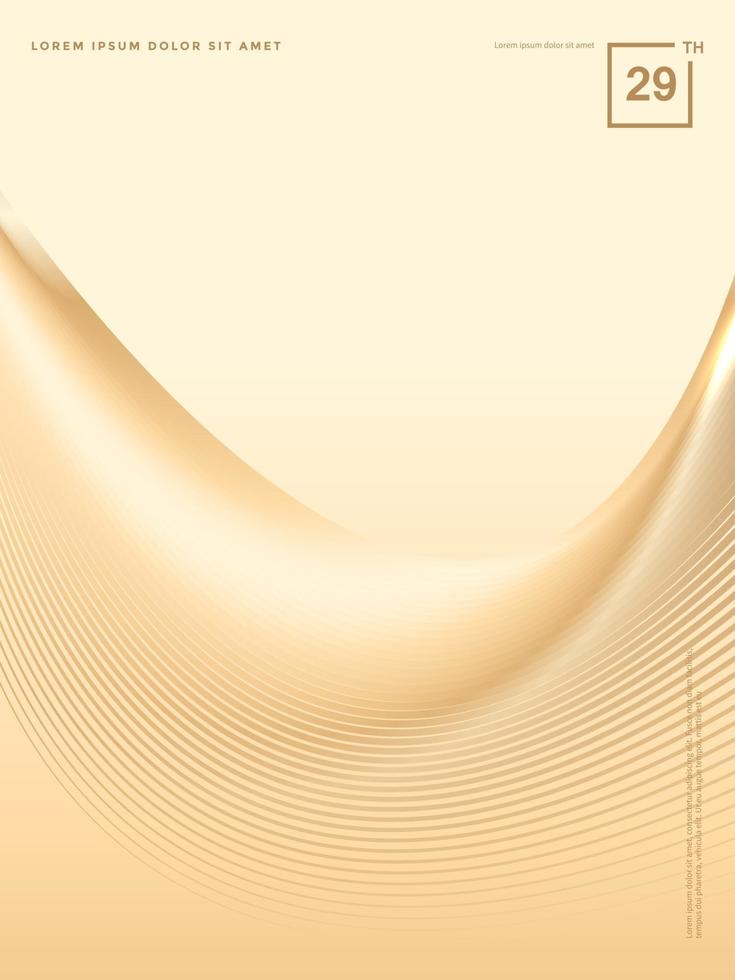 Abstract background of luxury gold lines, brochure background vector