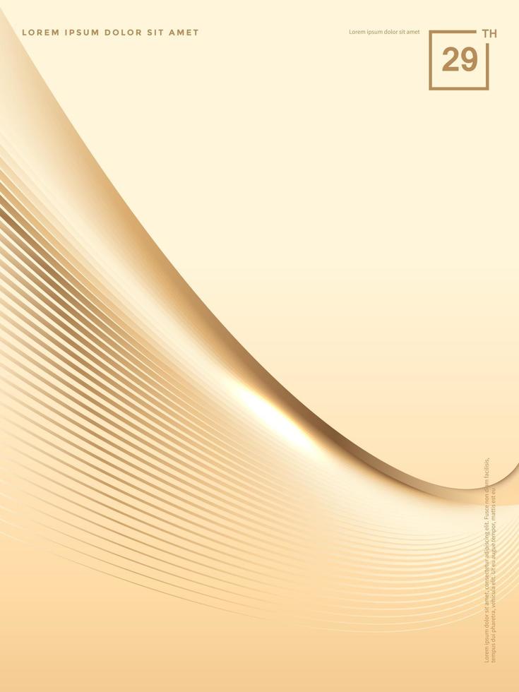 Abstract background of luxury gold lines, brochure background vector