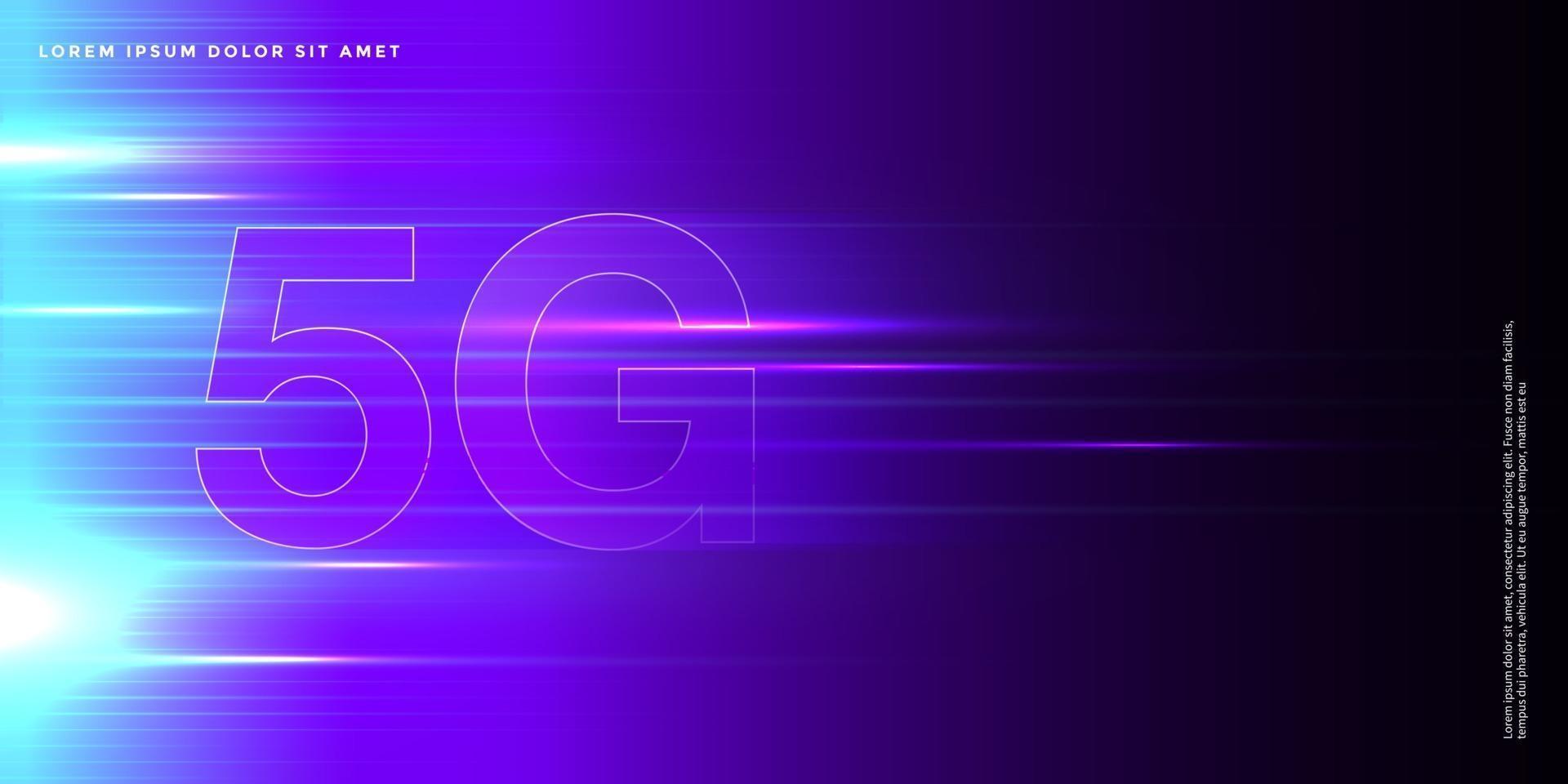 Fondo de tecnología avanzada, concepto abstracto 5g, big data vector