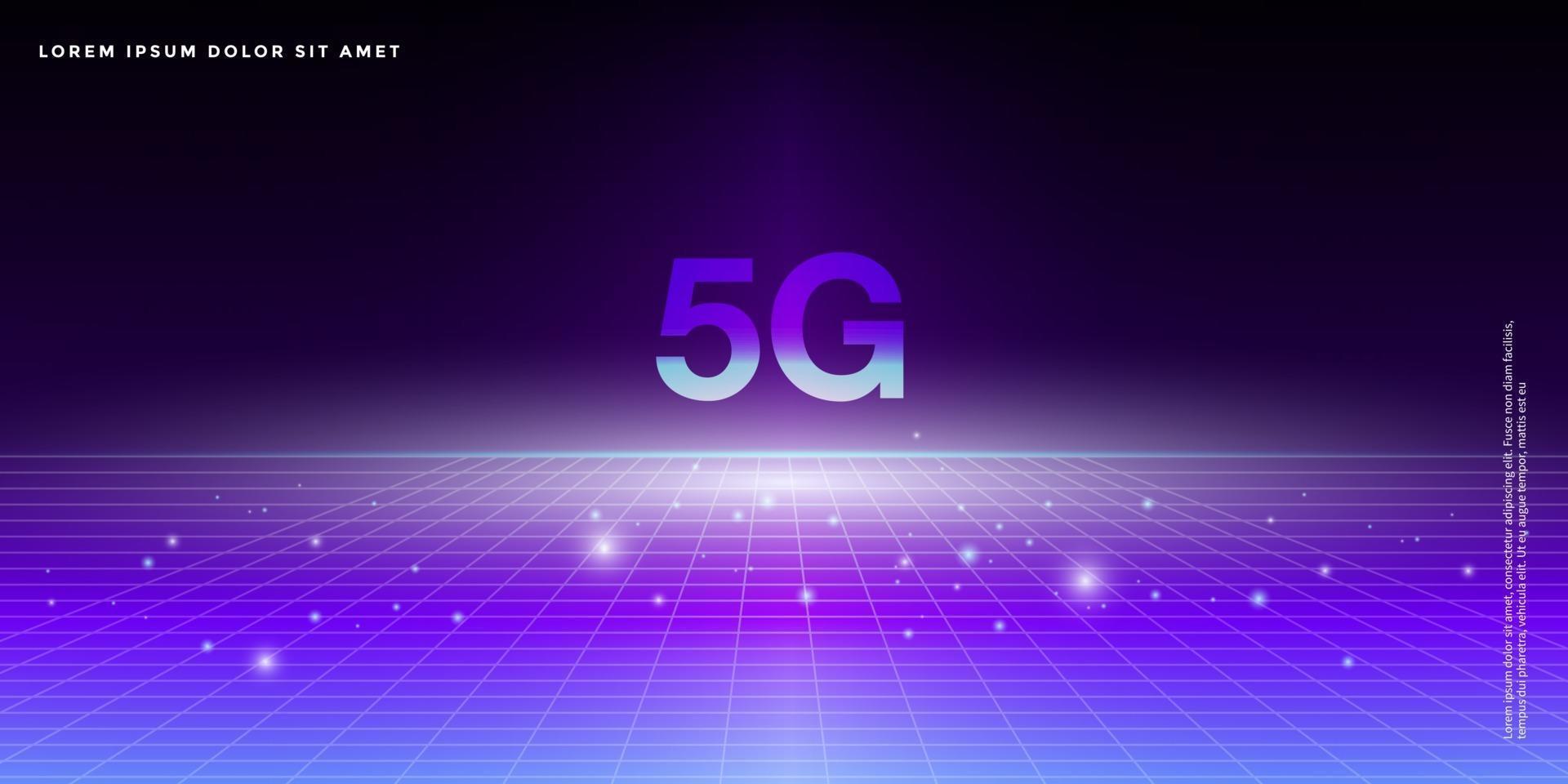 Fondo de tecnología avanzada, concepto abstracto 5g, big data vector