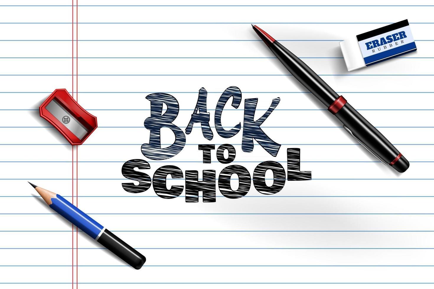 back to school banner background design for business promotion vector