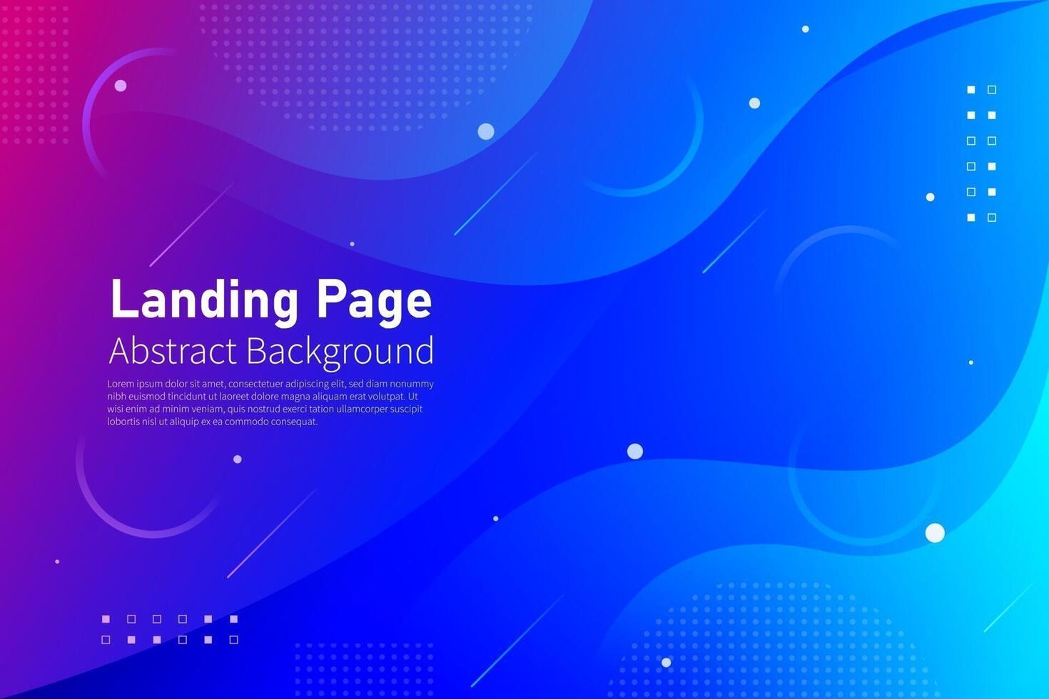 abstract blue landing page background. blue abstract gradient vector