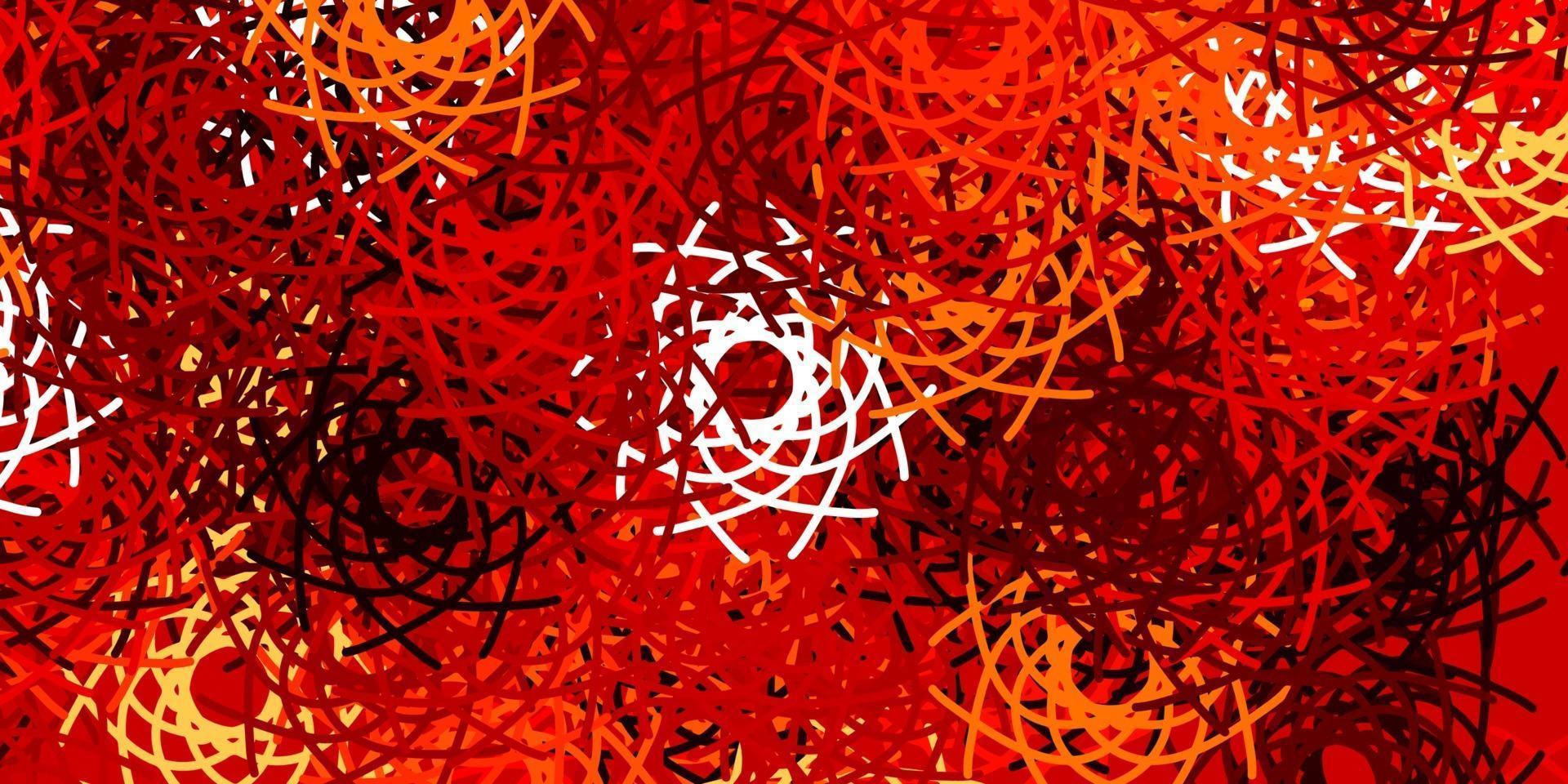 patrón de vector rojo, amarillo claro con formas abstractas.