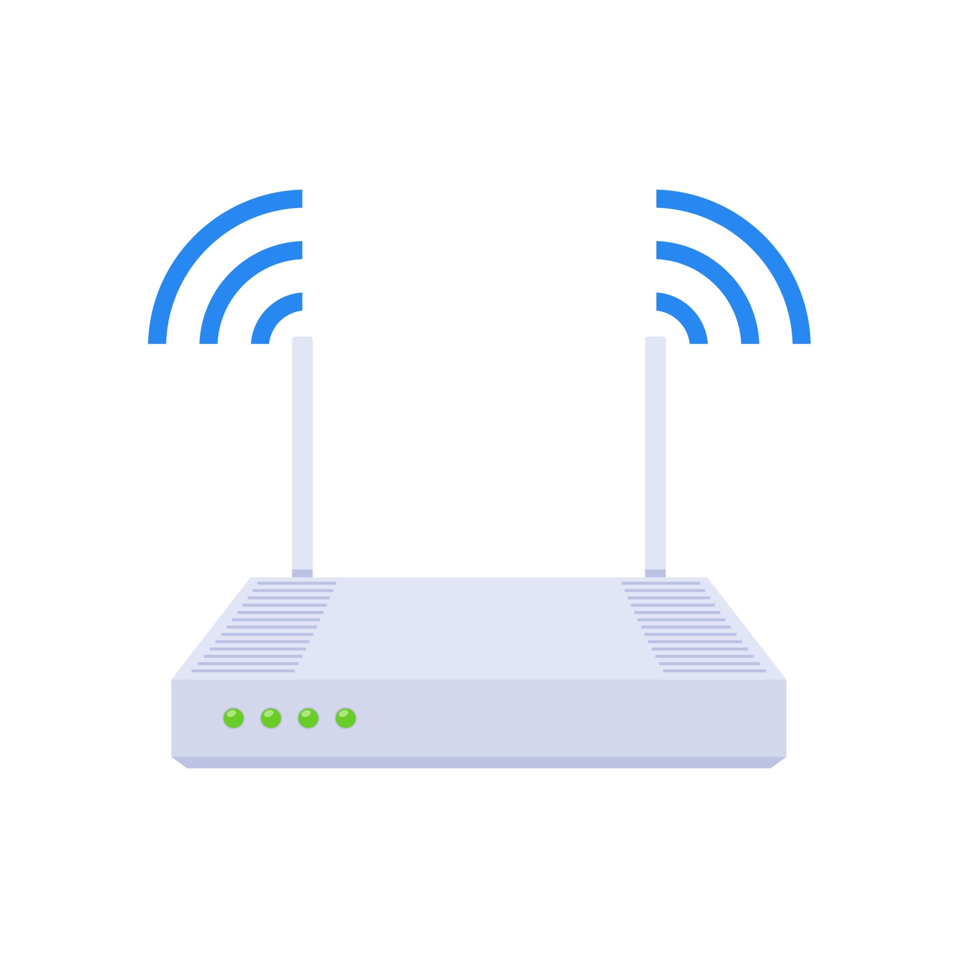 Wifi router modem on white background, flat style vector illustration