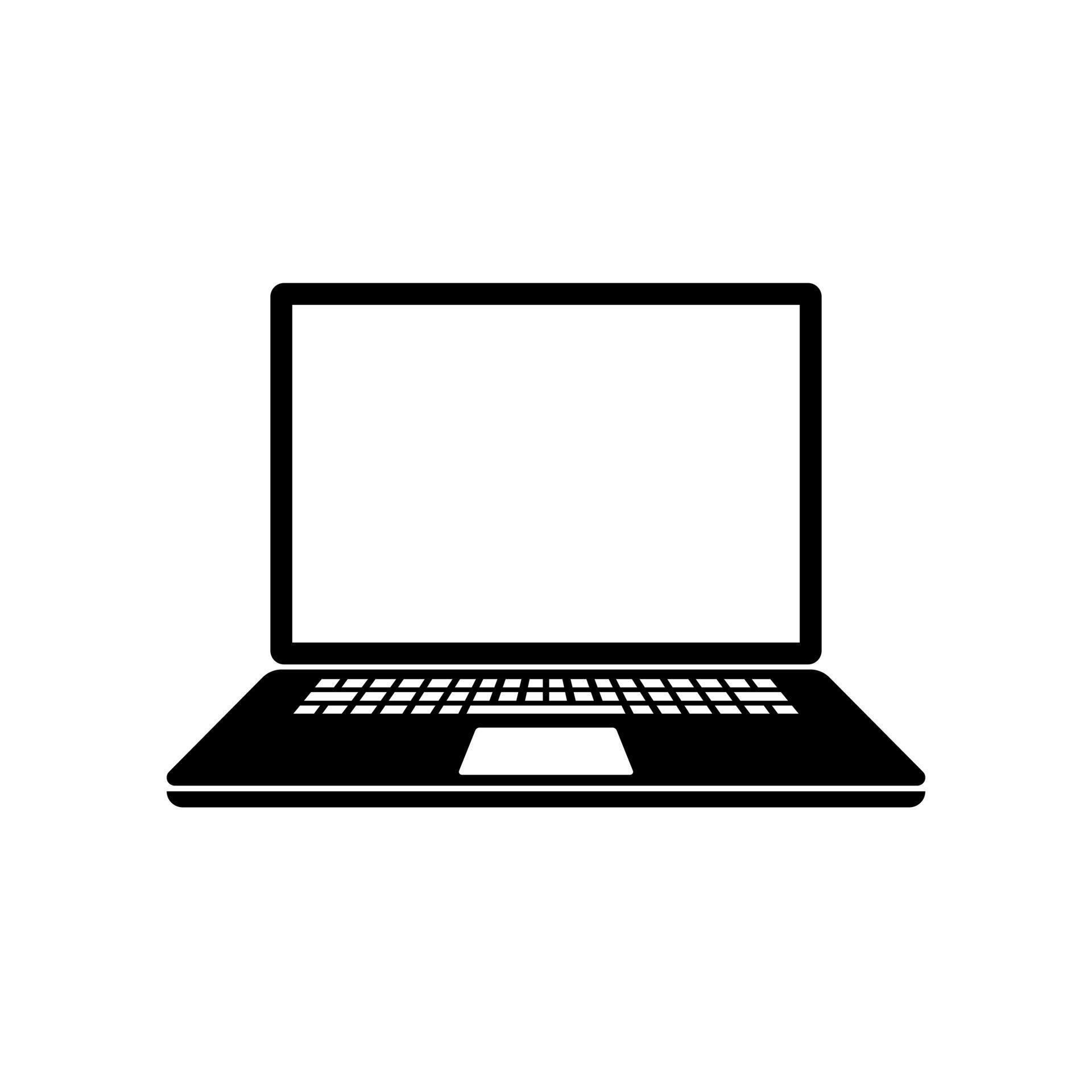 Laptop icon symbol on white background, vector illustration 3164221