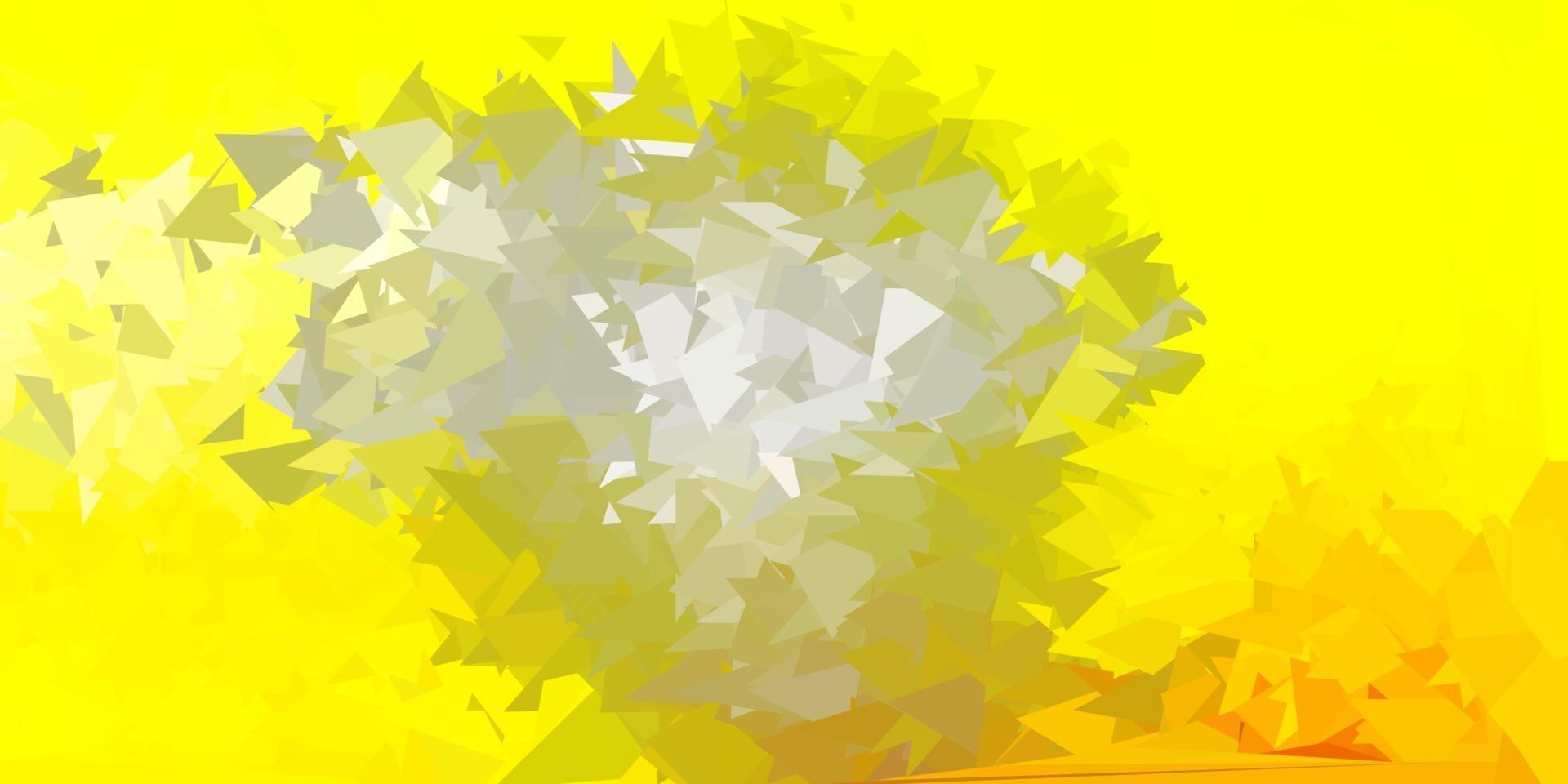 Light yellow vector triangle mosaic wallpaper.