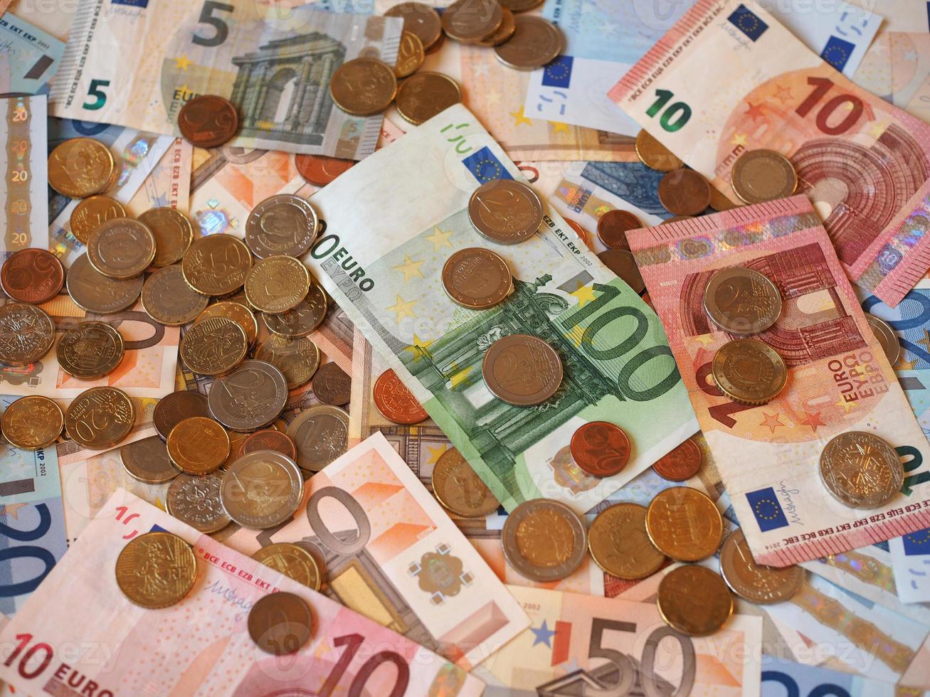 Euro EUR notes and coins, European Union EU photo