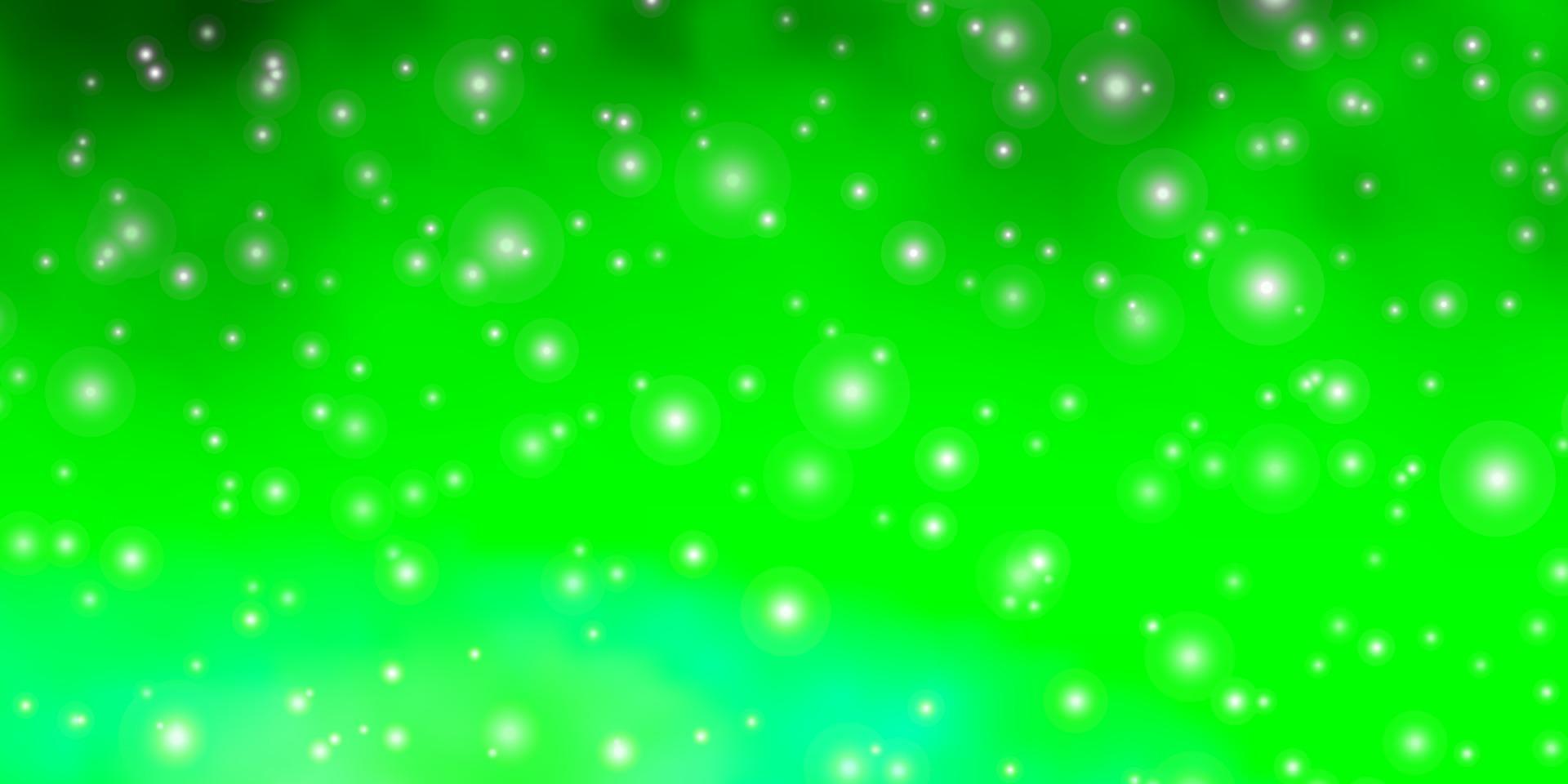 textura de vector verde claro con hermosas estrellas.