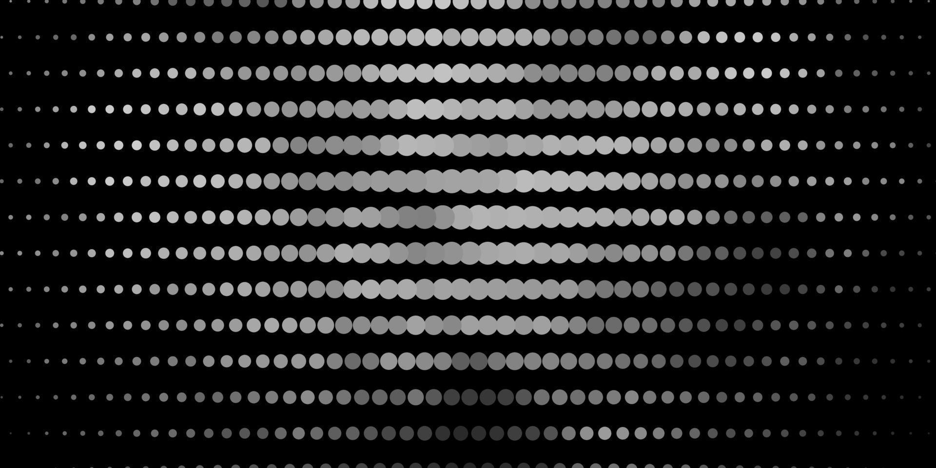 patrón de vector gris oscuro con esferas.