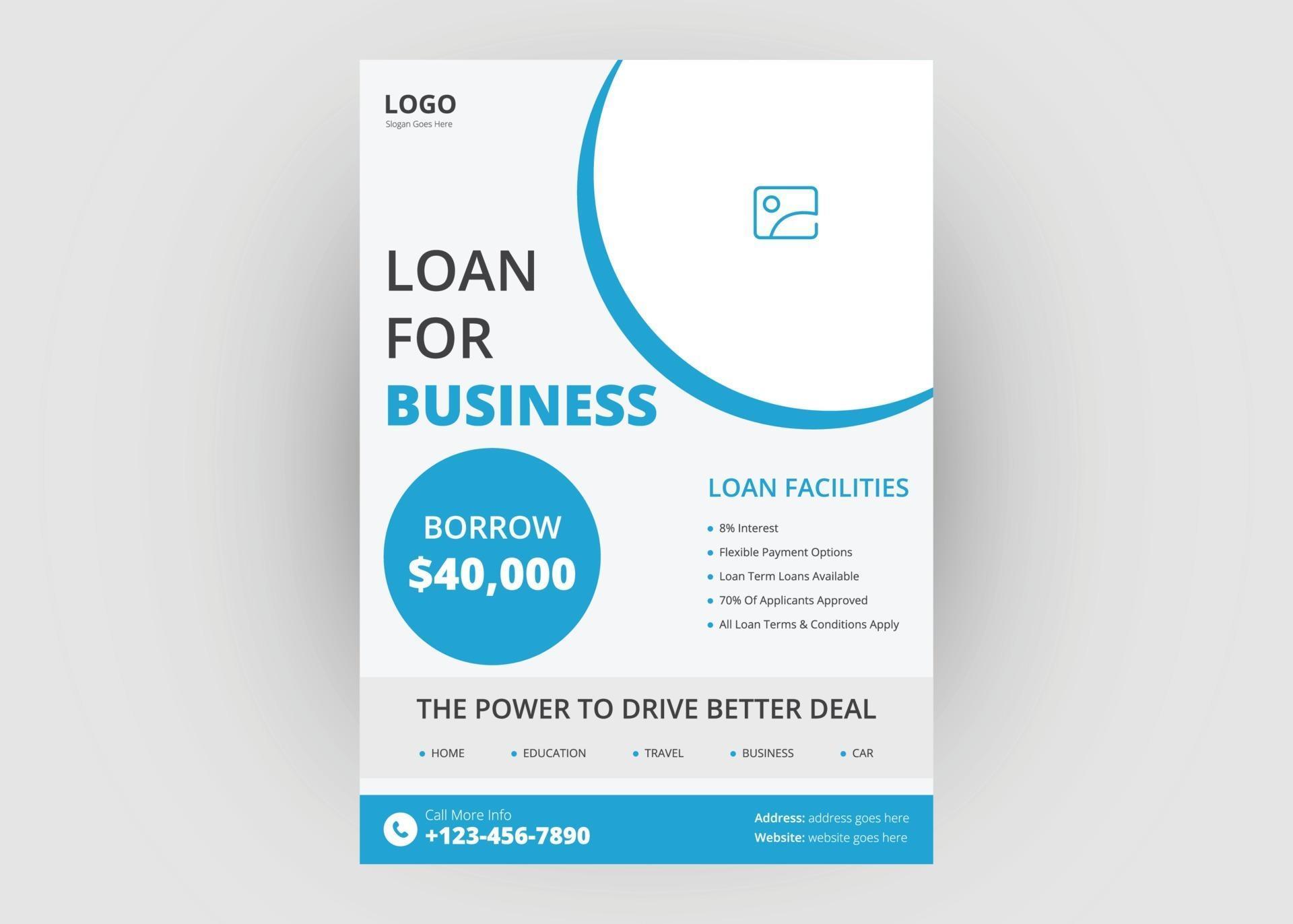 Loan service flyer template 3164854 Vector Art at Vecteezy