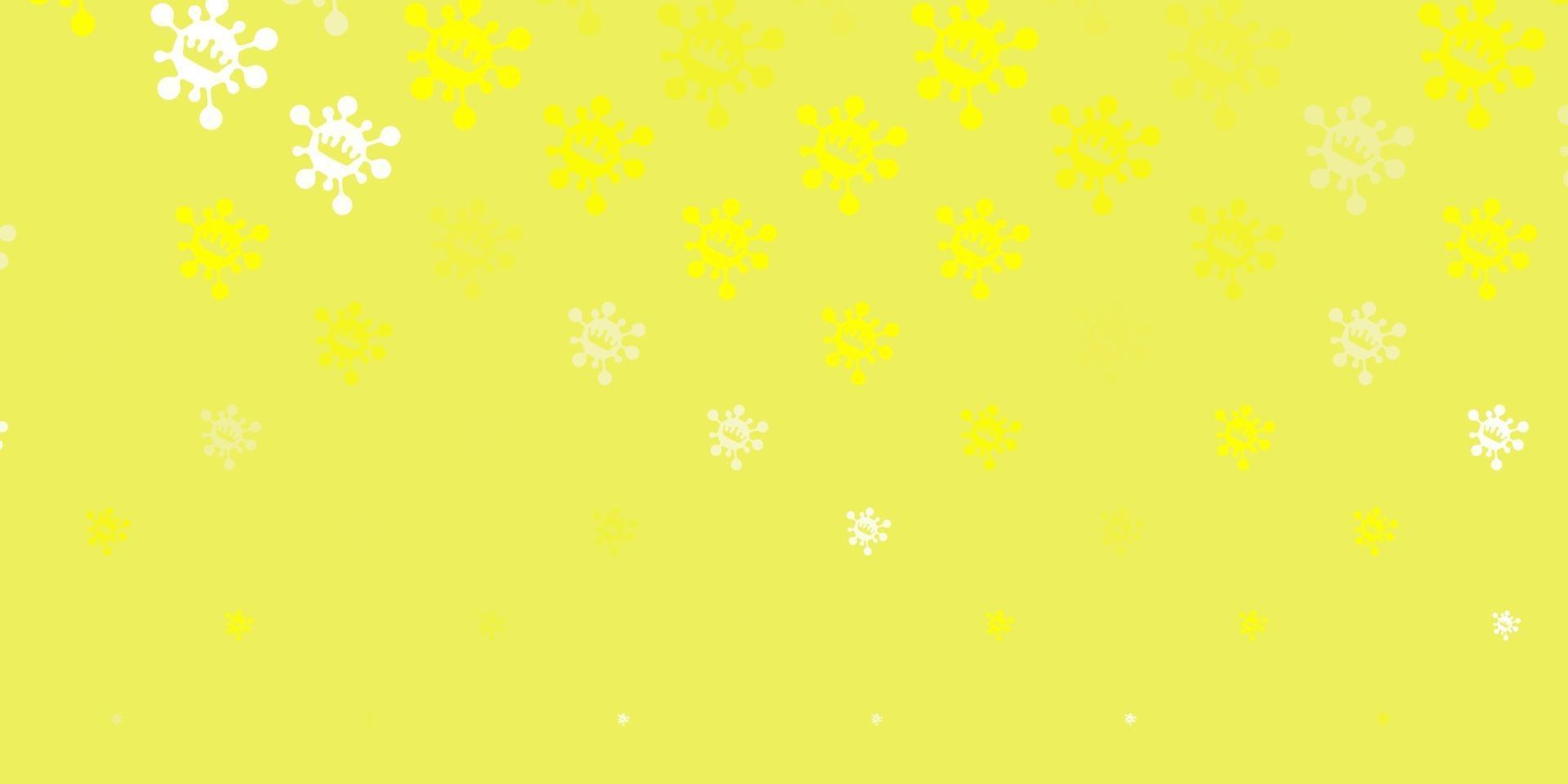 Light yellow vector template with flu signs.