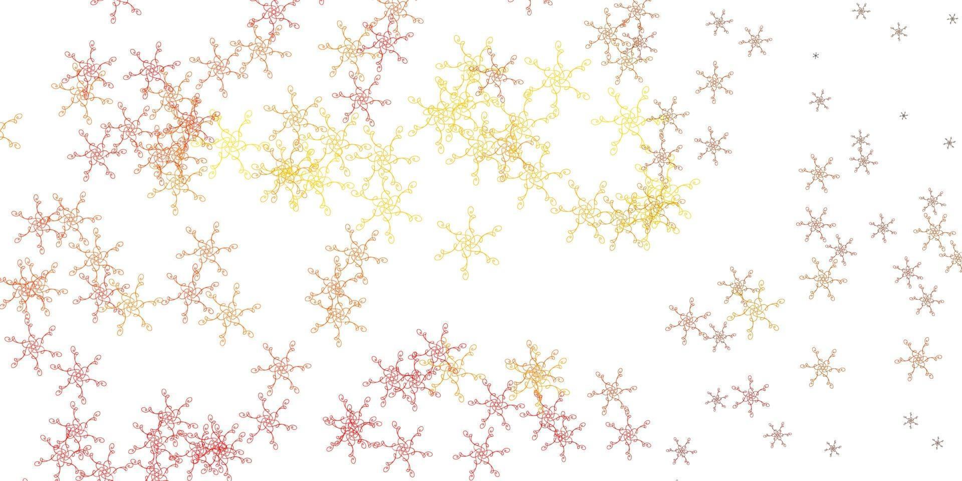Light Red, Yellow vector pattern with wry lines.