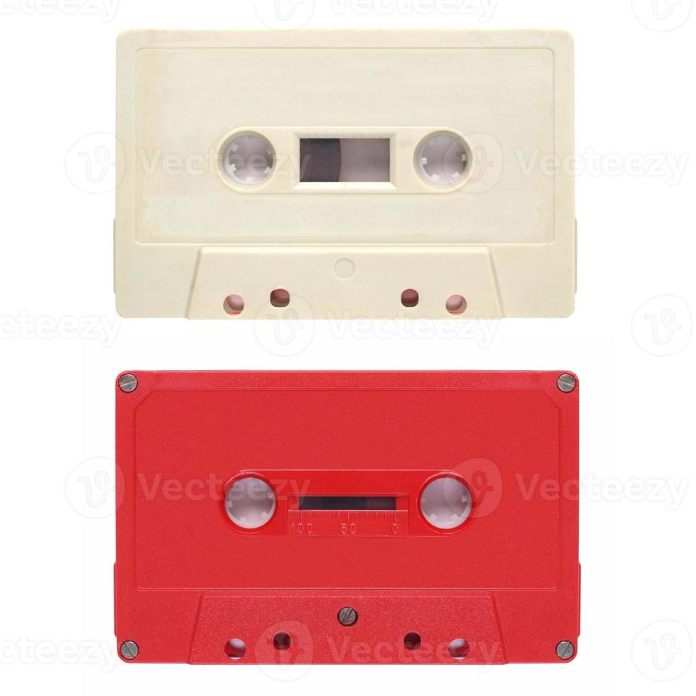 Tape cassette isolated photo