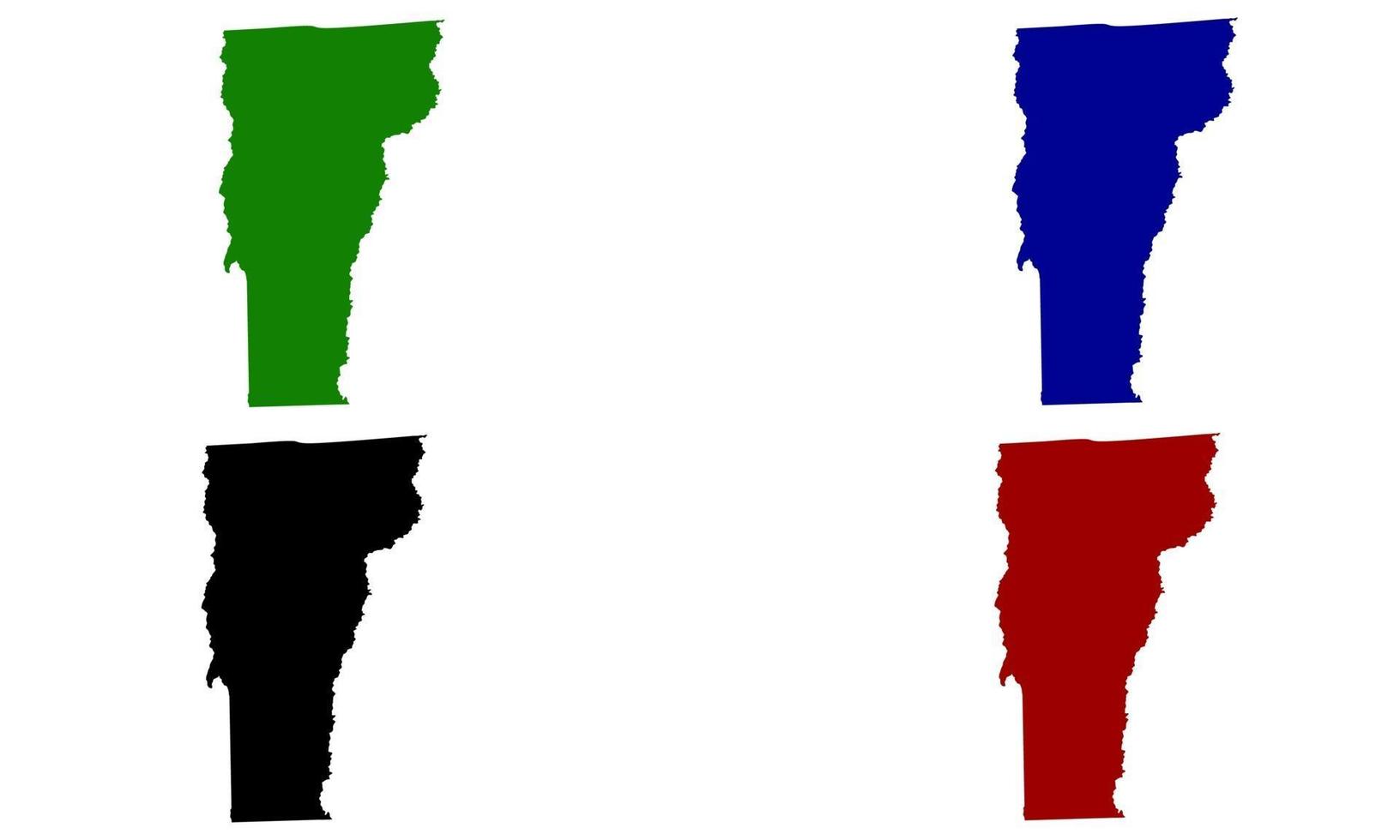 silhouette map of the states of Vermont in the United States vector