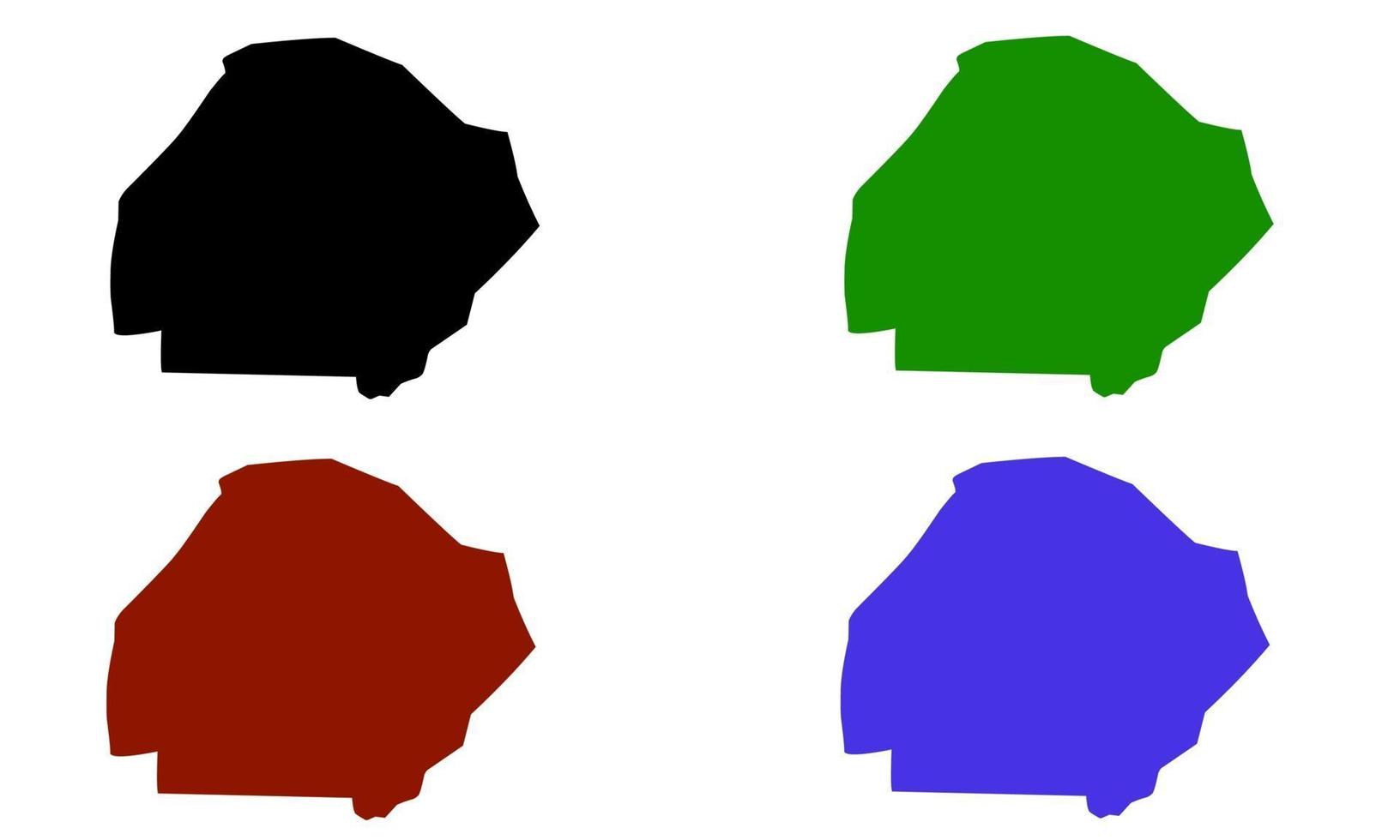 silhouette map of the city of Bahawalpur in Pakistan vector