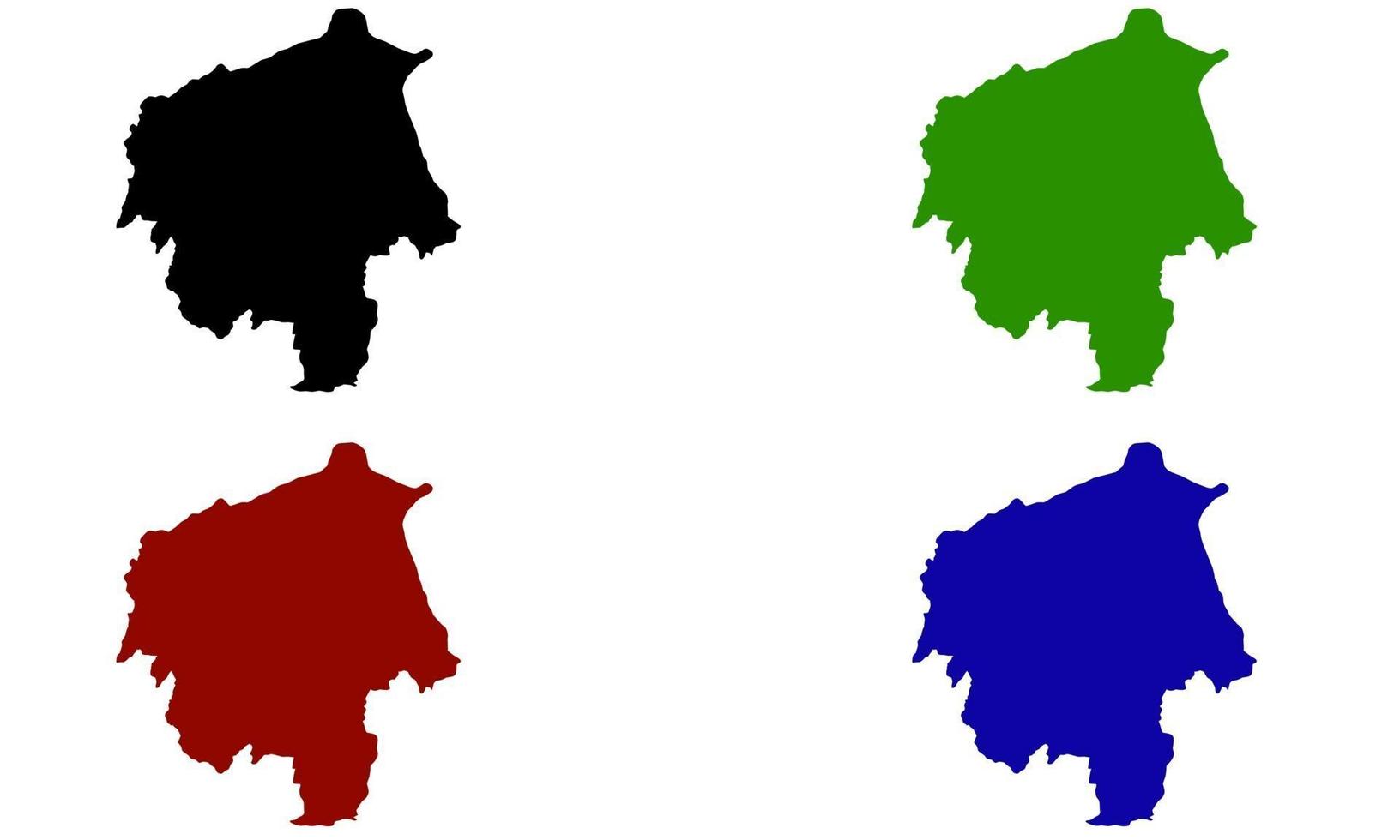 silhouette map of Oyo city in Nigeria vector