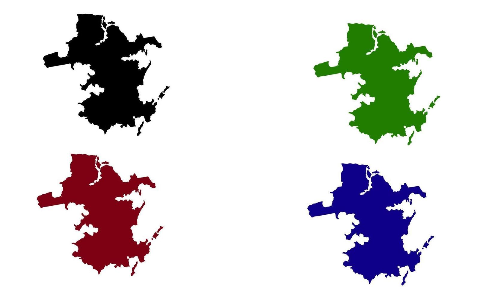 silhouette map of the city of Juiz de Fora in Brazil vector