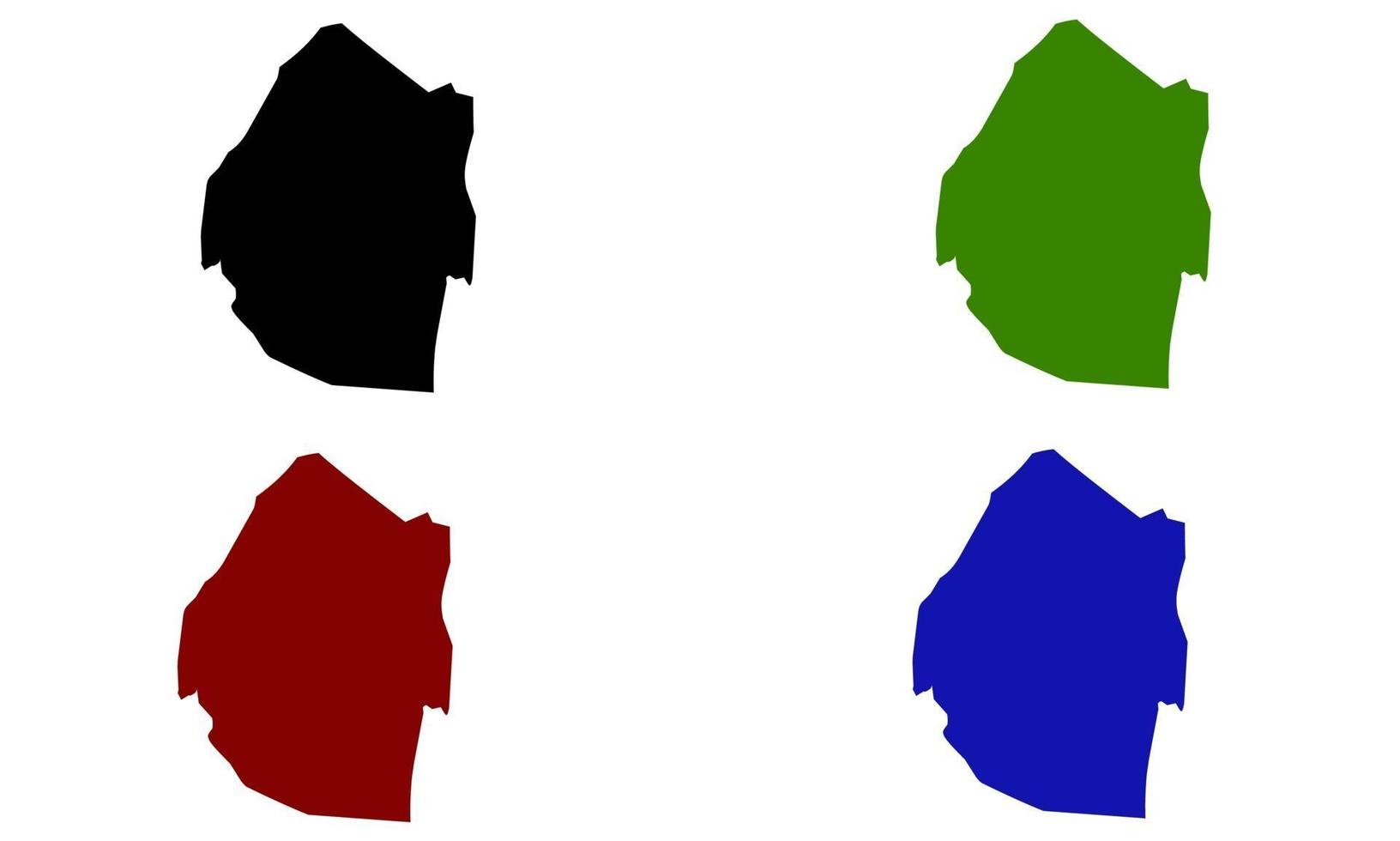 eSwatini country map silhouette in South Africa vector