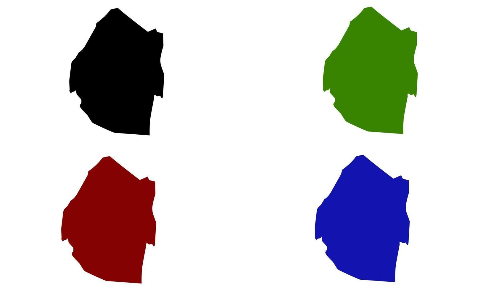 eswatini, país, mapa, silueta, en, sudáfrica vector