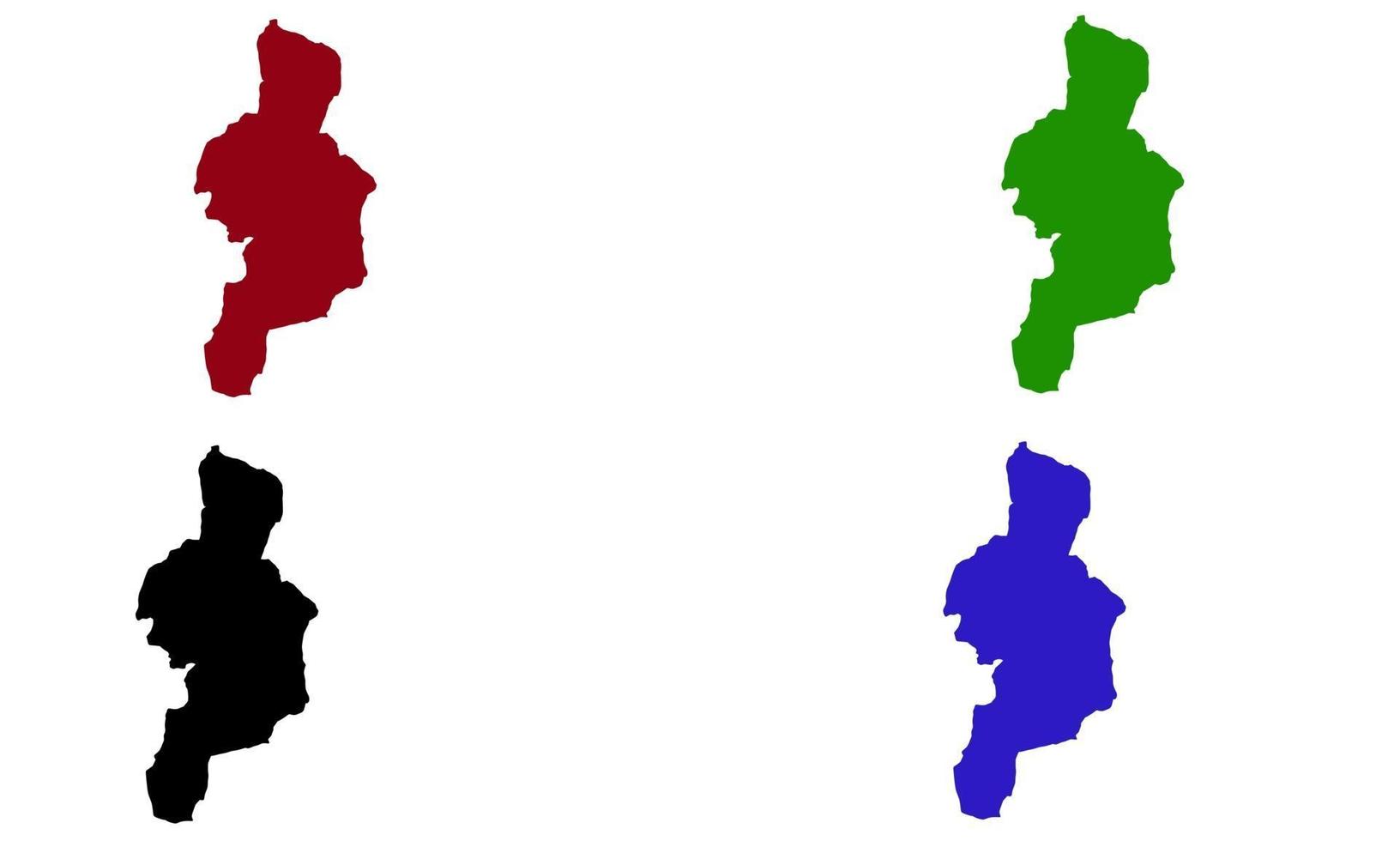 Mapa de silueta de la región de la cordillera en Filipinas vector