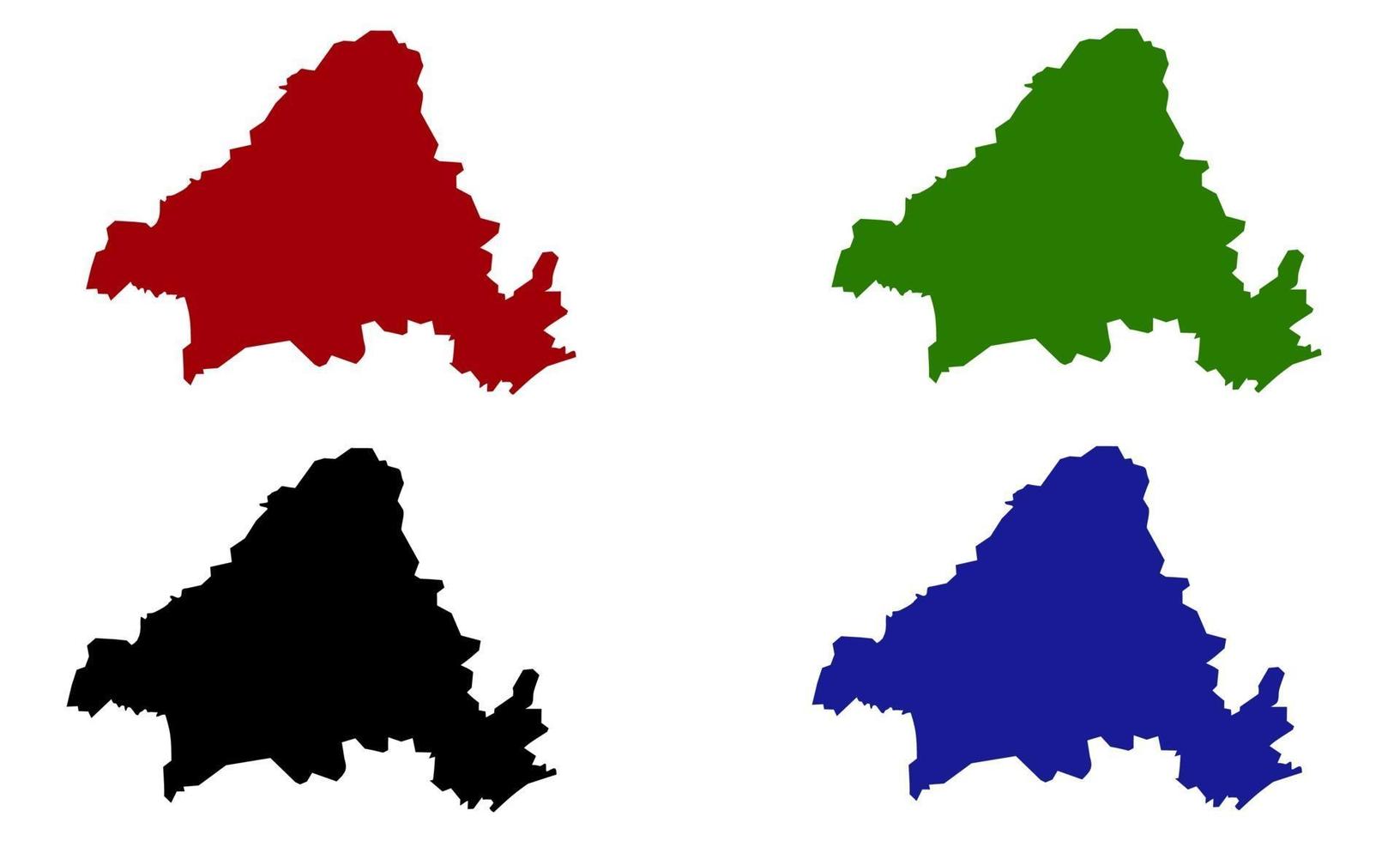 Mapa de silueta de la ciudad de Solingen en Alemania vector