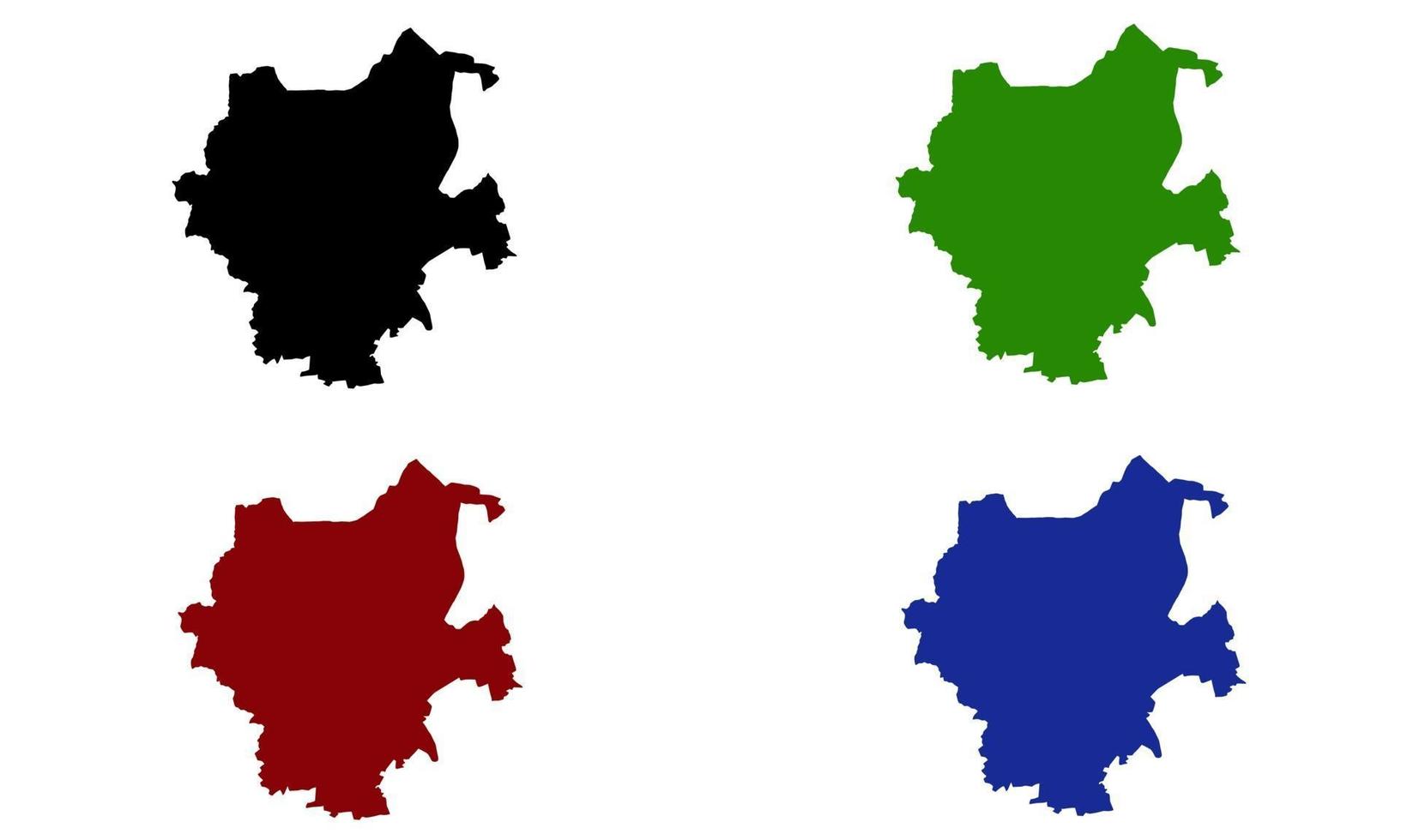 silhouette map of the city of Monchengladbach in Germany vector